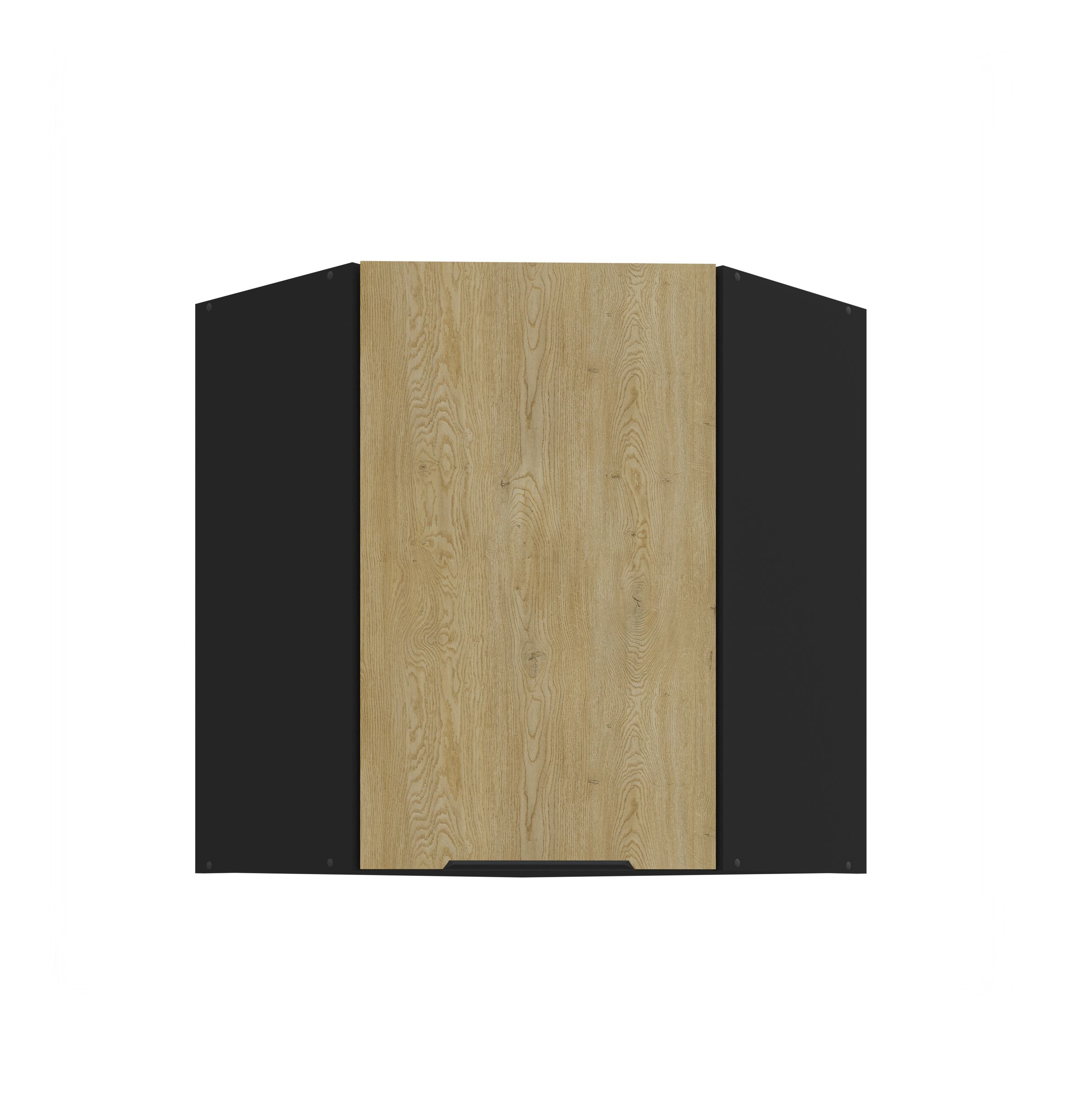 K&uuml;chen Eckh&auml;ngeschrank 60x60 cm CREMONA Eiche hell K&uuml;che K&uuml;chenzeile K&uuml;chenblock 