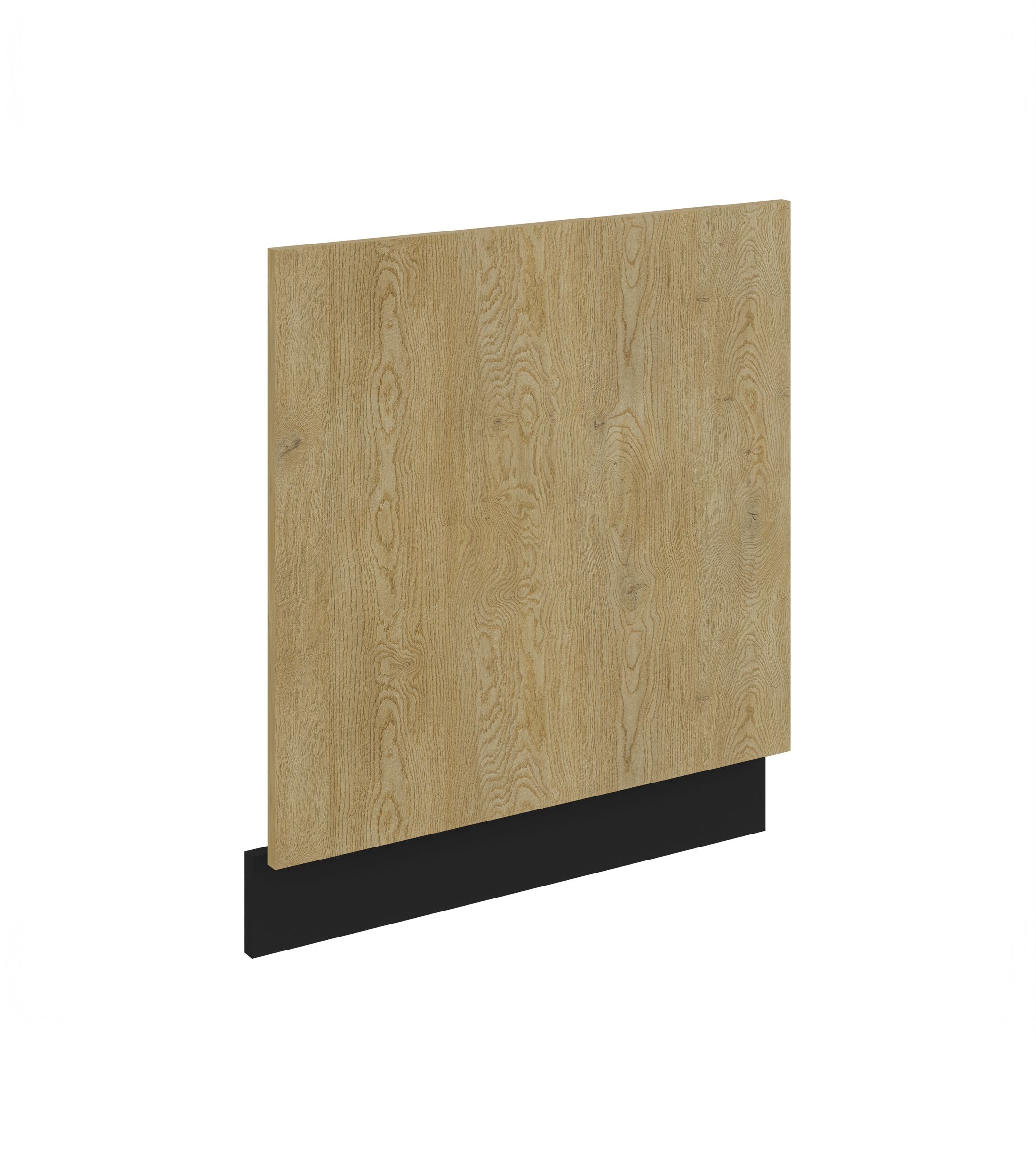 Frontblende f&uuml;r integrierten Geschirrsp&uuml;ler 60 cm K&uuml;che CREMONA Eiche + Schwarz 