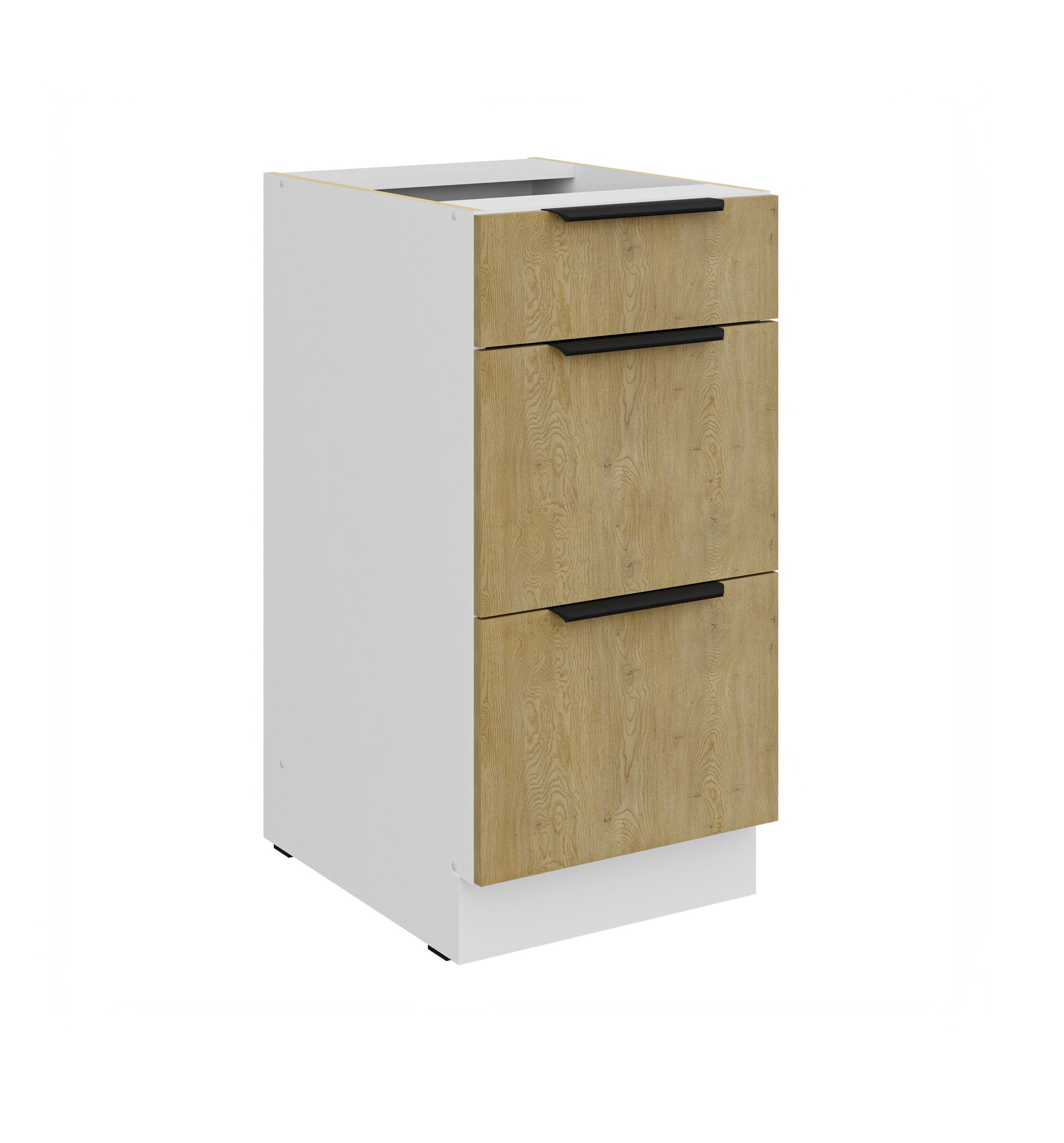 K&uuml;chen Unterschrank 40 cm CREMONA Eiche Vollauszug Soft-Close K&uuml;che K&uuml;chenzeile 