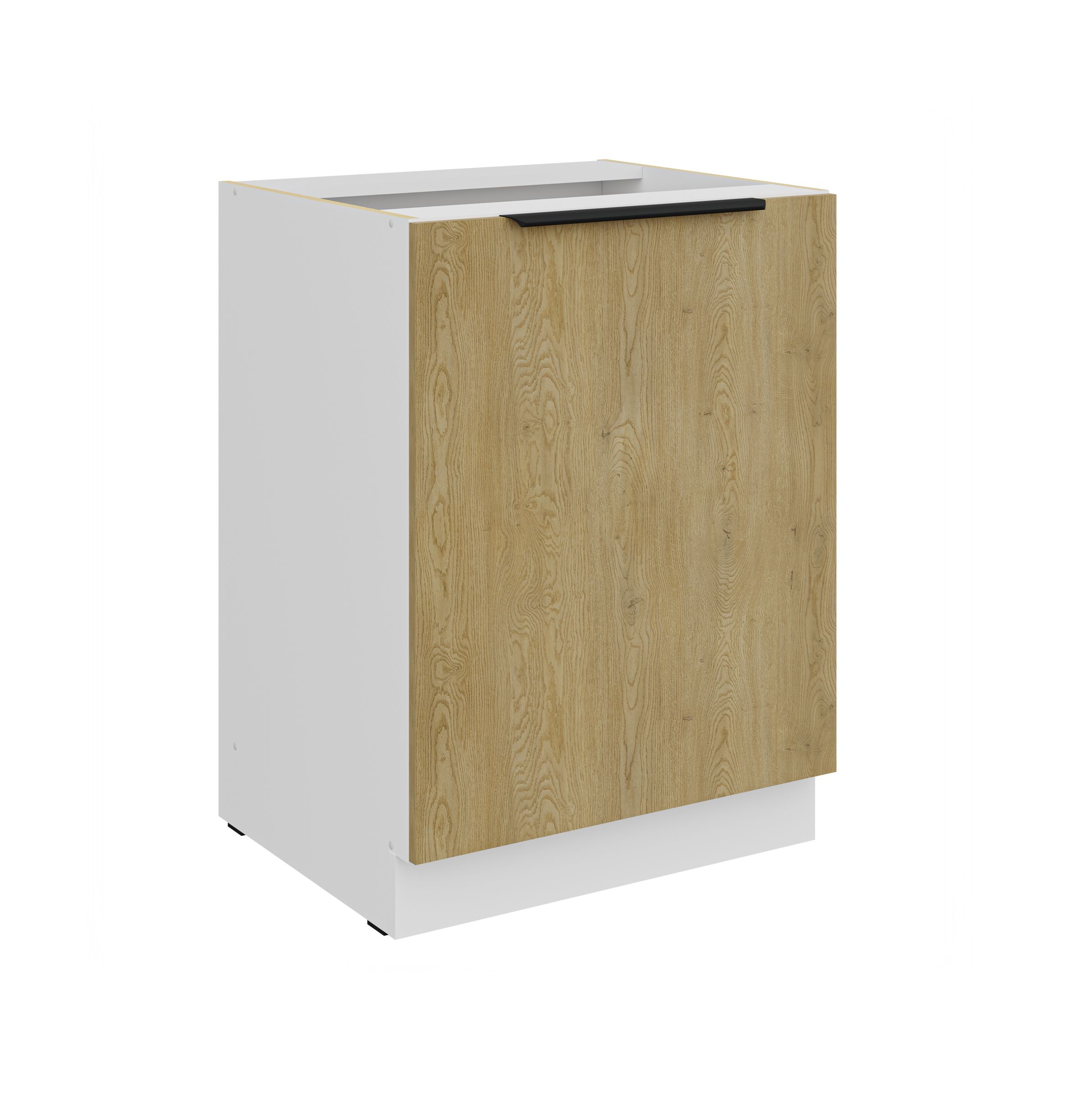 K&uuml;chen Unterschrank 60 cm CREMONA Eiche + Wei&szlig; K&uuml;che K&uuml;chenzeile K&uuml;chenblock 