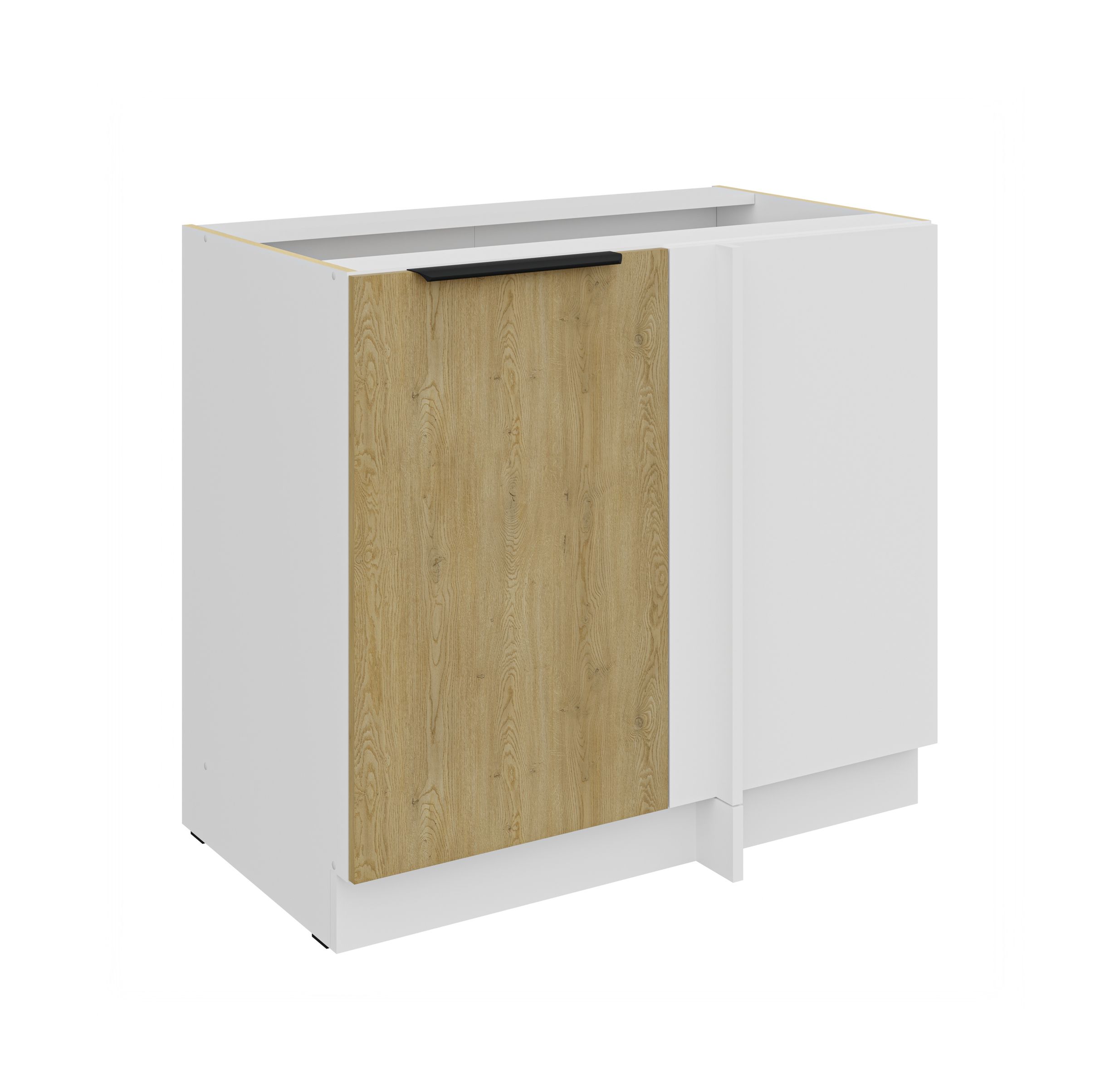 K&uuml;chen Eckunterschrank 105 cm CREMONA Eiche hell K&uuml;che K&uuml;chenzeile K&uuml;chenblock 