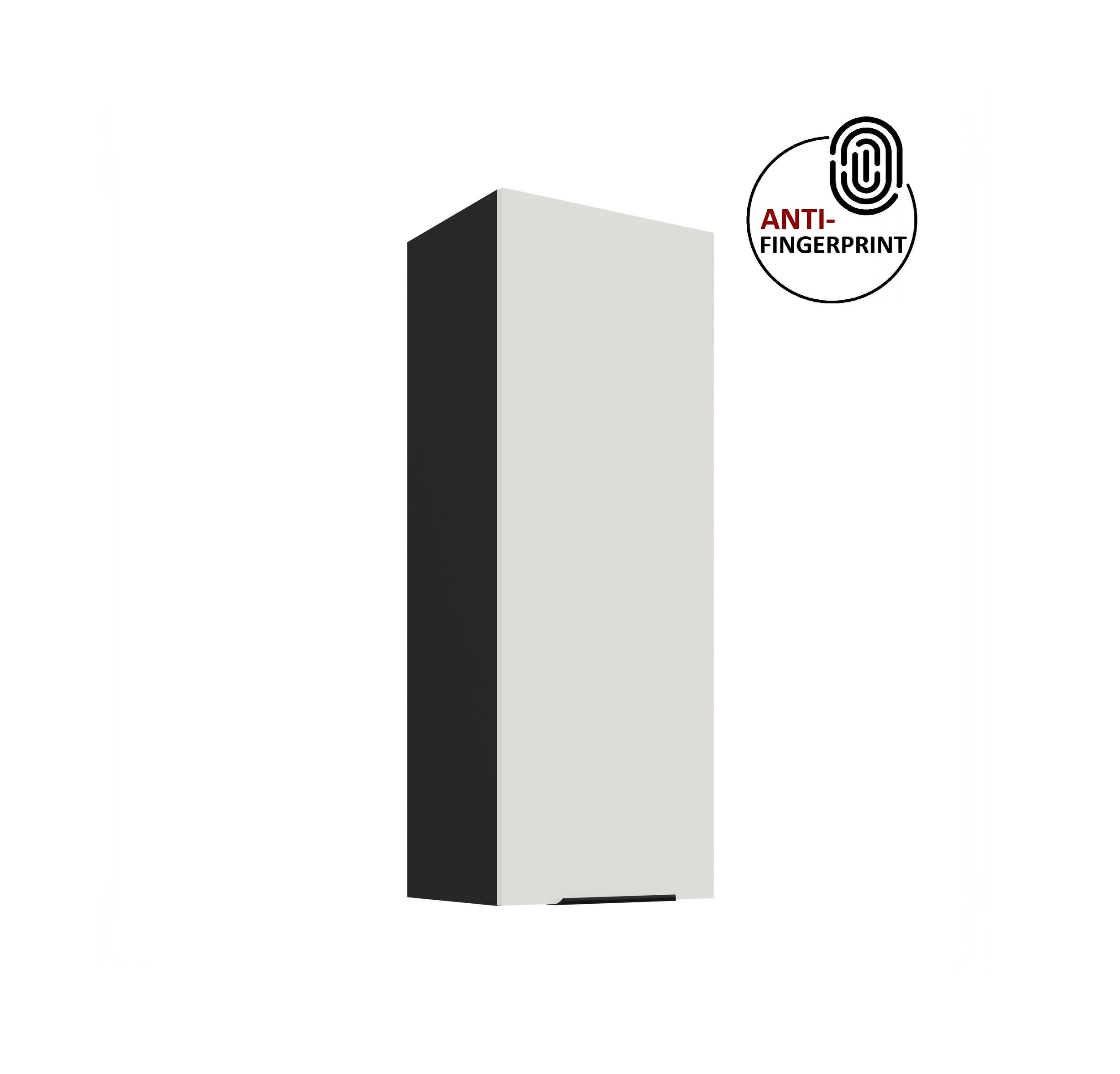 K&uuml;che ARIA H&auml;ngeschrank 40 cm H&ouml;he 90 cm Weiss K&uuml;chenzeile Anti Fingerprint 