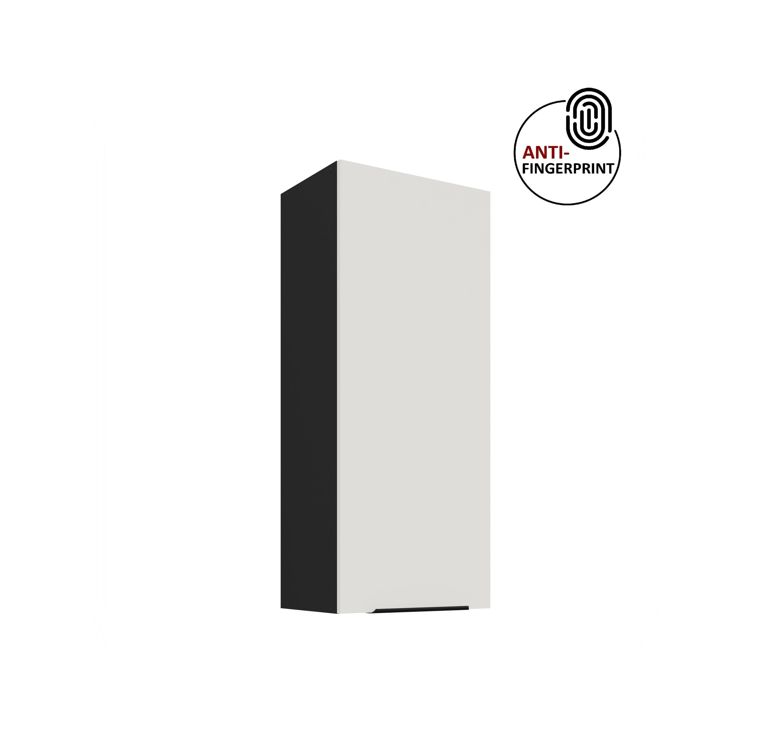 K&uuml;che ARIA H&auml;ngeschrank 45 cm H&ouml;he 90 cm Weiss K&uuml;chenzeile Anti Fingerprint 