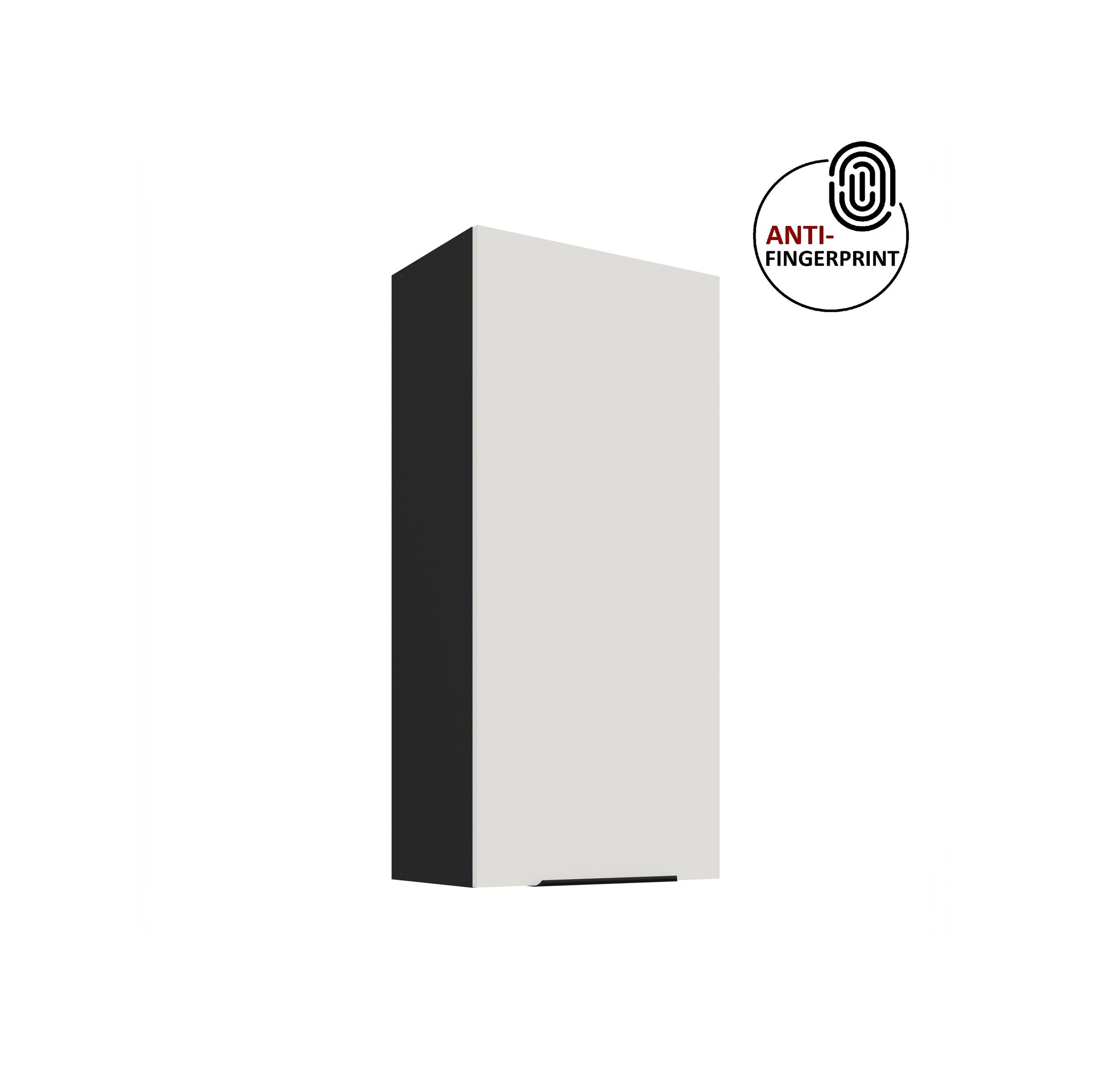 K&uuml;che ARIA H&auml;ngeschrank 50 cm H&ouml;he 90 cm Weiss K&uuml;chenzeile Anti Fingerprint 