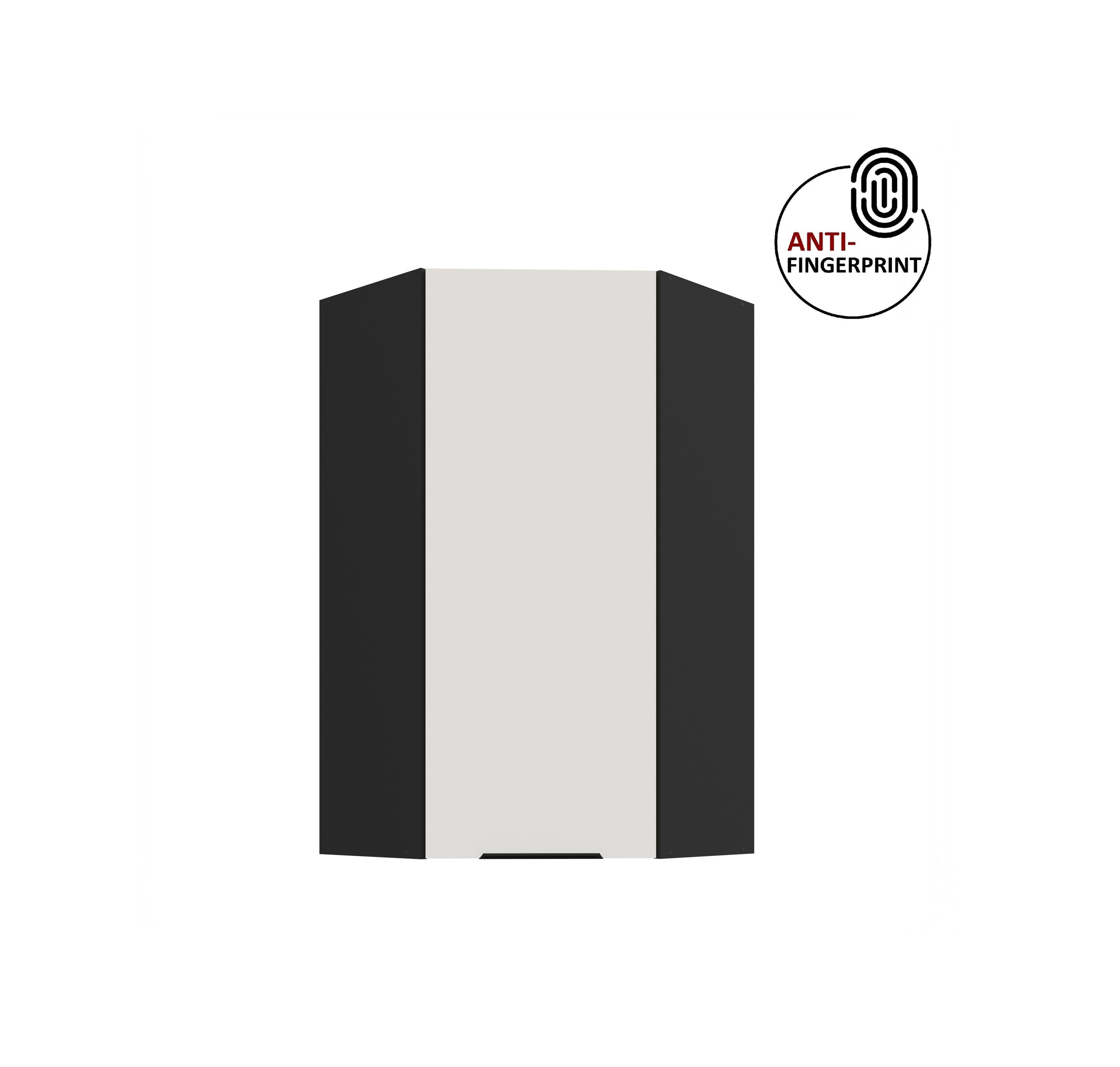K&uuml;che ARIA Eckh&auml;ngeschrank 60 cm, H&ouml;he 90 cm Weiss K&uuml;chenzeile Anti Fingerprint 