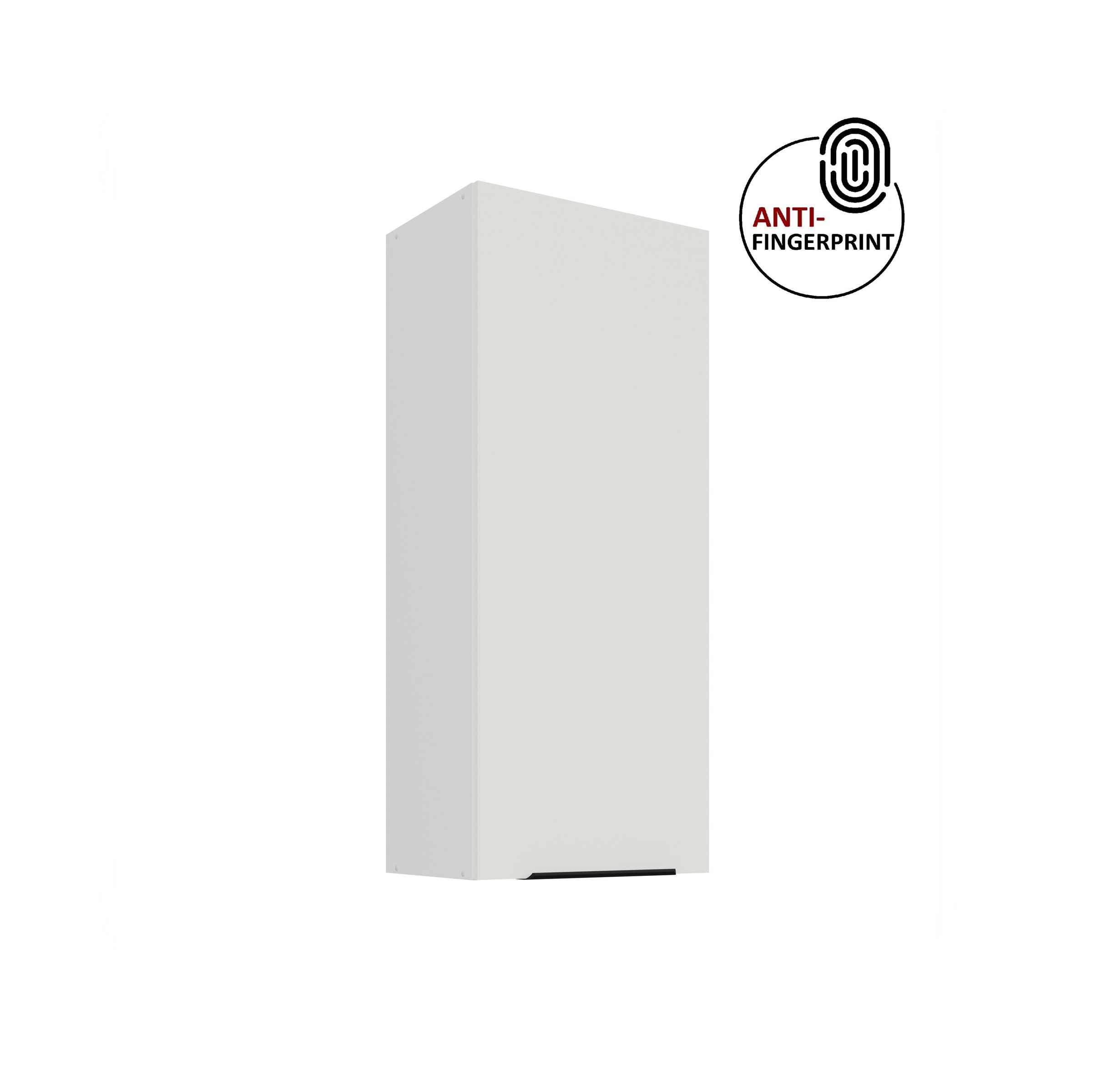 K&uuml;che ARIA H&auml;ngeschrank 45 cm H&ouml;he 90 cm Weiss K&uuml;chenzeile Anti Fingerprint 