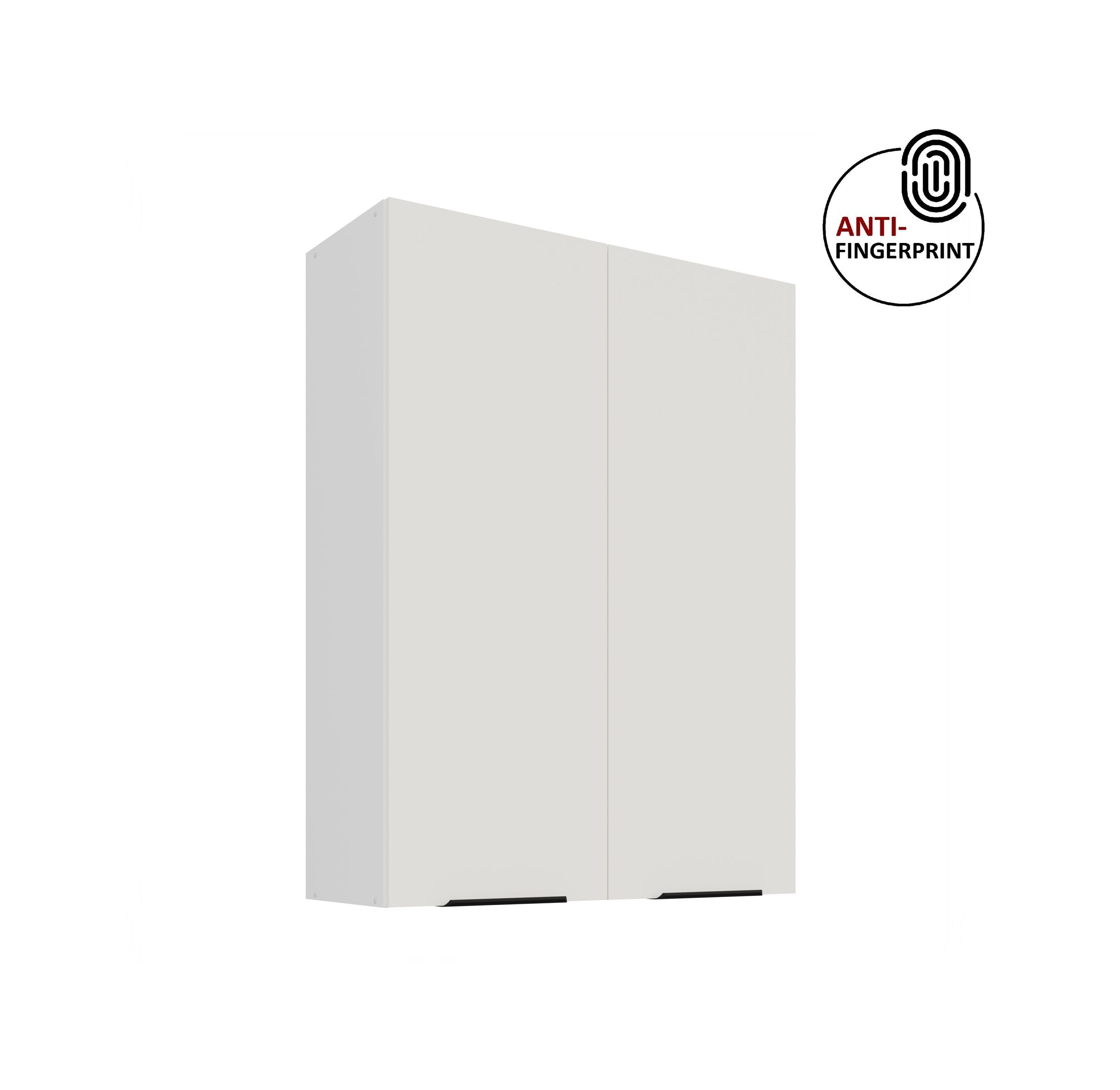 K&uuml;che ARIA H&auml;ngeschrank 80 cm H&ouml;he 90 cm Weiss K&uuml;chenzeile Anti Fingerprint 