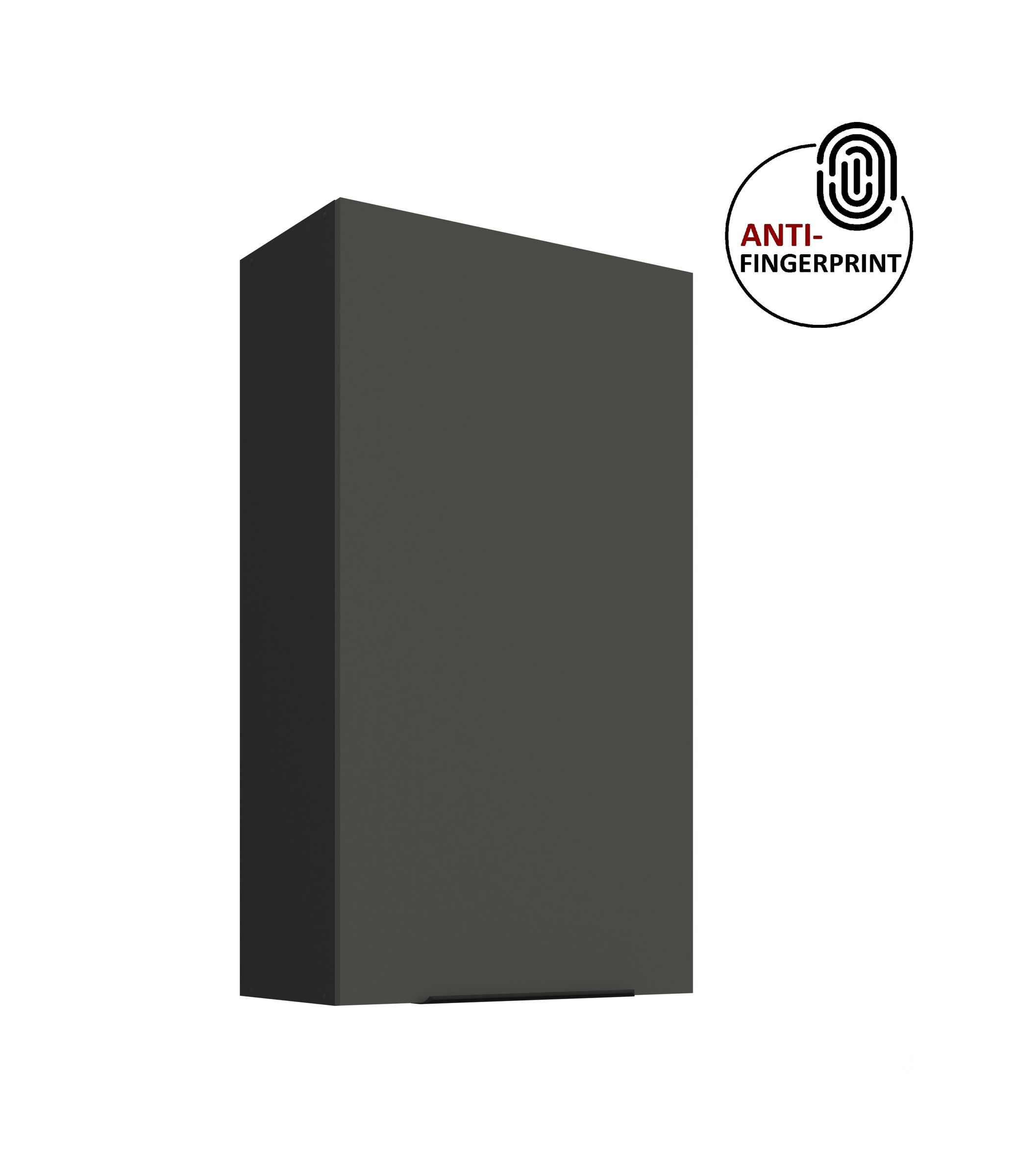 K&uuml;che ARIA H&auml;ngeschrank 60 cm H&ouml;he 90 cm Graphite K&uuml;chenzeile Anti Fingerprint 