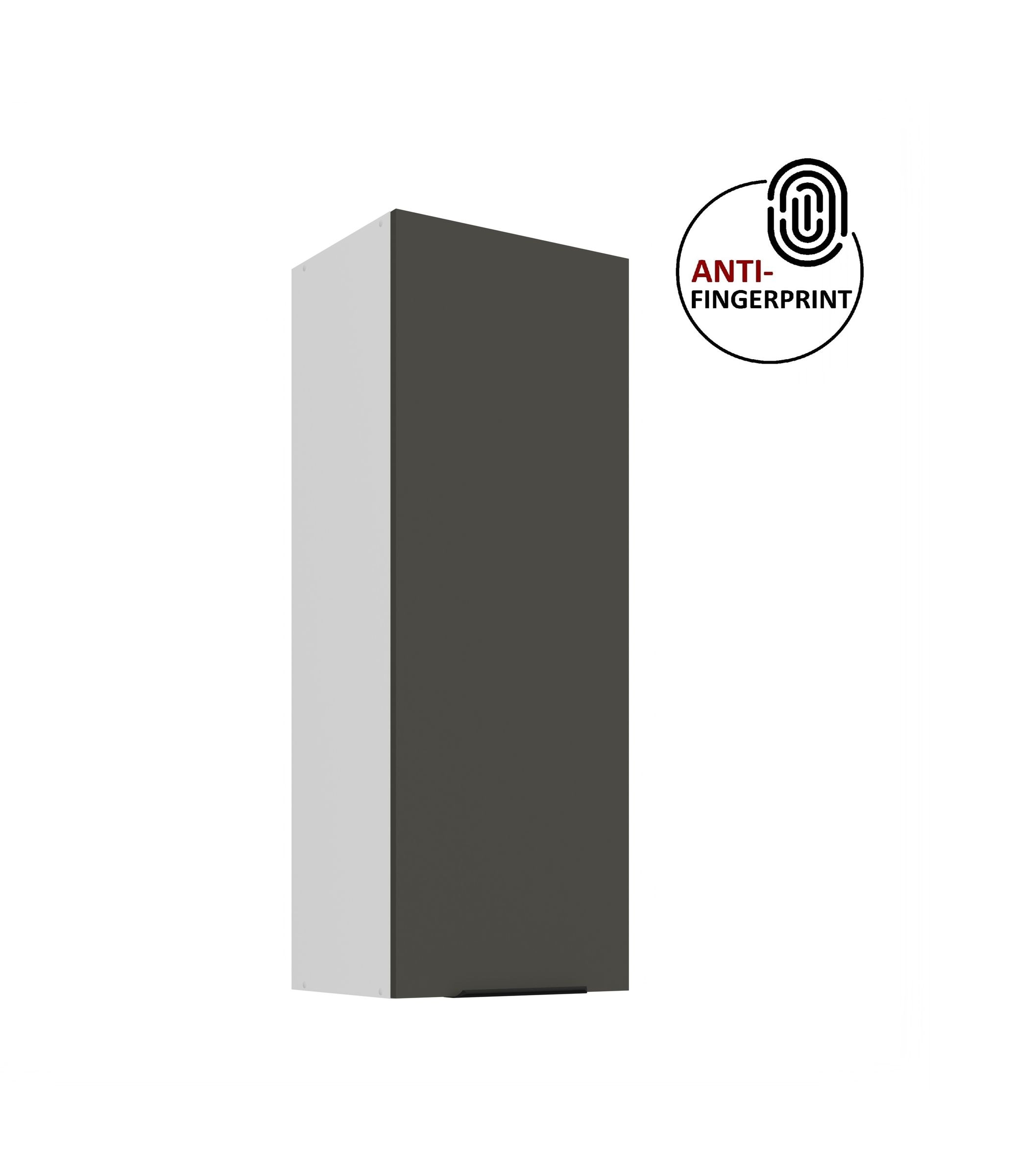 K&uuml;che ARIA H&auml;ngeschrank 40 cm H&ouml;he 90 cm Graphite K&uuml;chenzeile Anti Fingerprint 