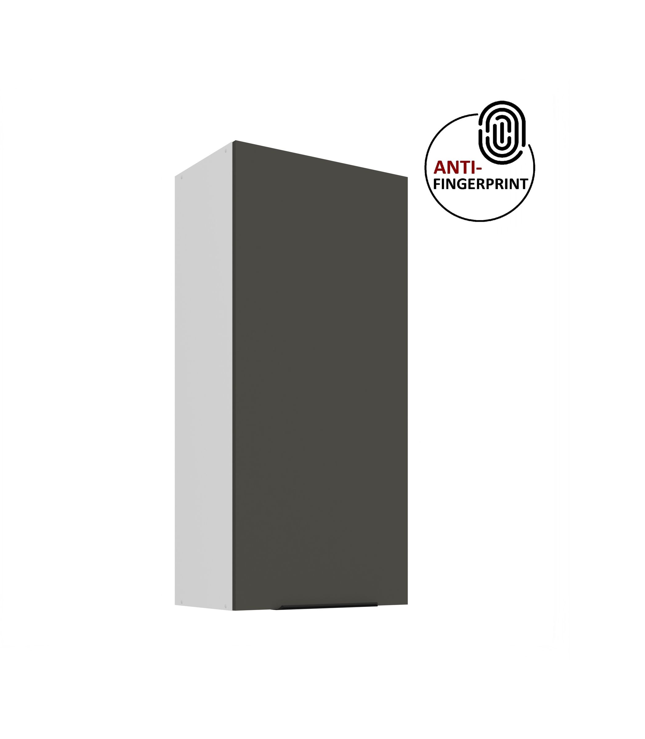 K&uuml;che ARIA H&auml;ngeschrank 50 cm H&ouml;he 90 cm Graphite K&uuml;chenzeile Anti Fingerprint 