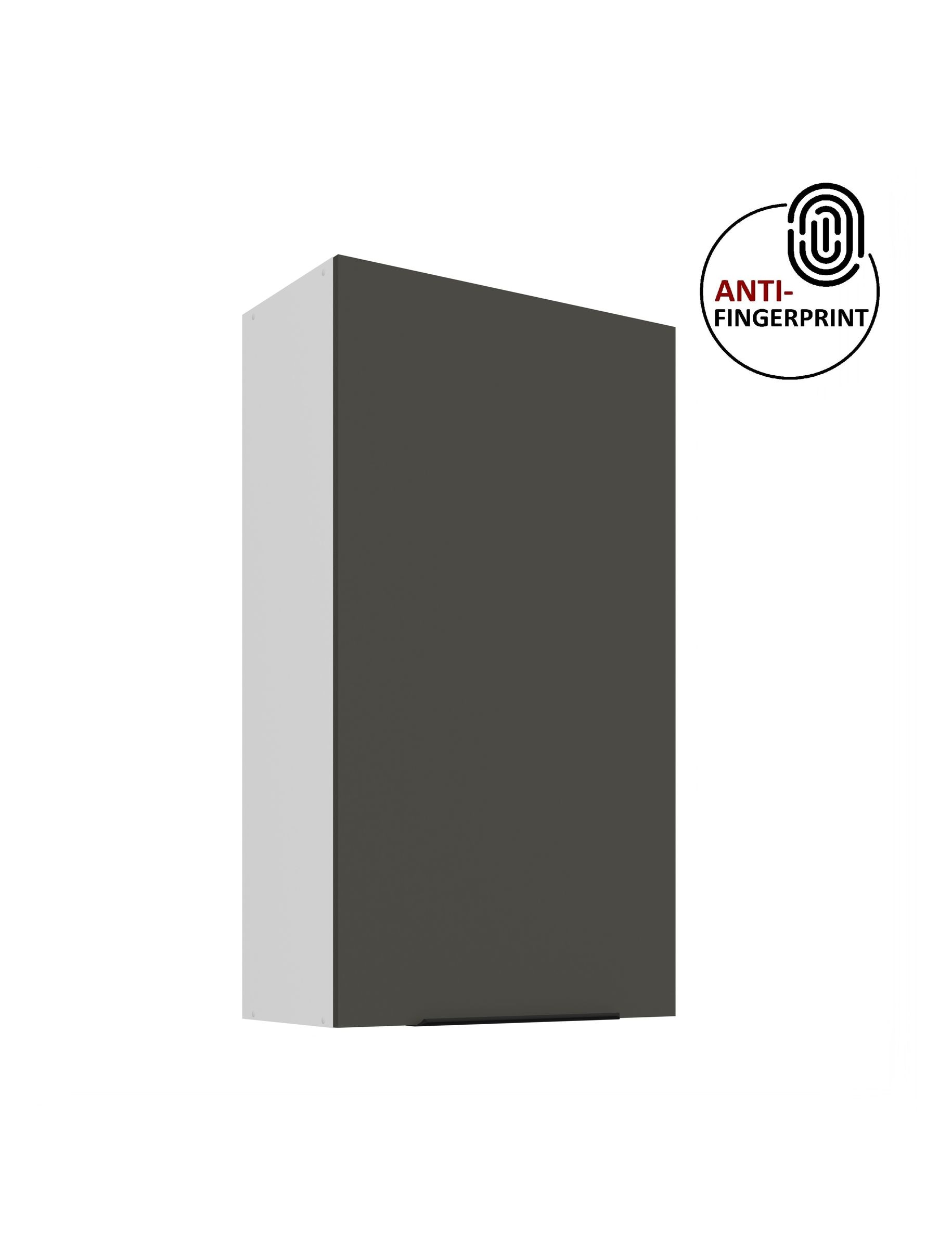 K&uuml;che ARIA H&auml;ngeschrank 60 cm H&ouml;he 90 cm Graphite K&uuml;chenzeile Anti Fingerprint 