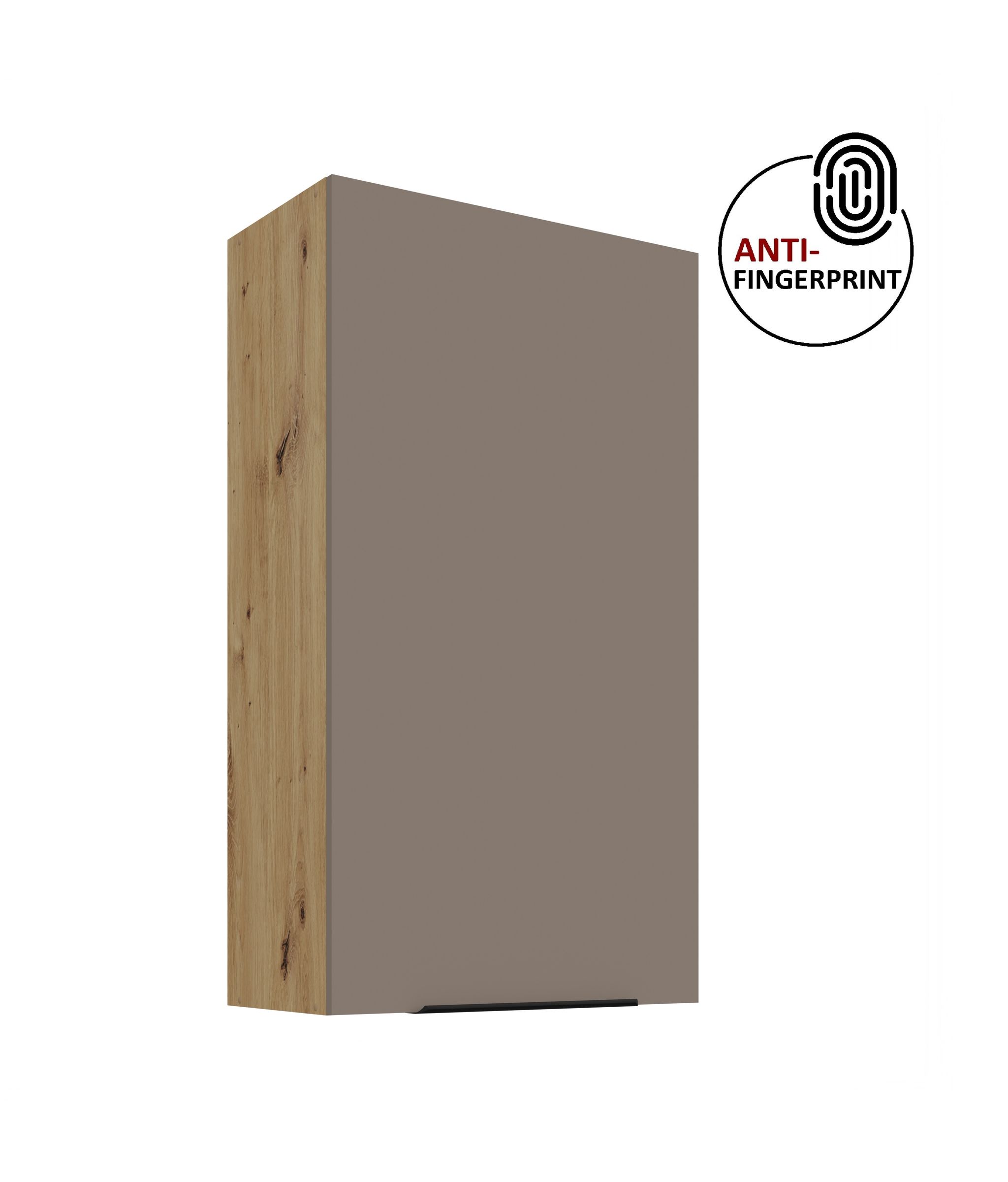 K&uuml;che ARIA H&auml;ngeschrank 60 cm H&ouml;he 90 cm Sandgrau K&uuml;chenzeile Anti Fingerprint 