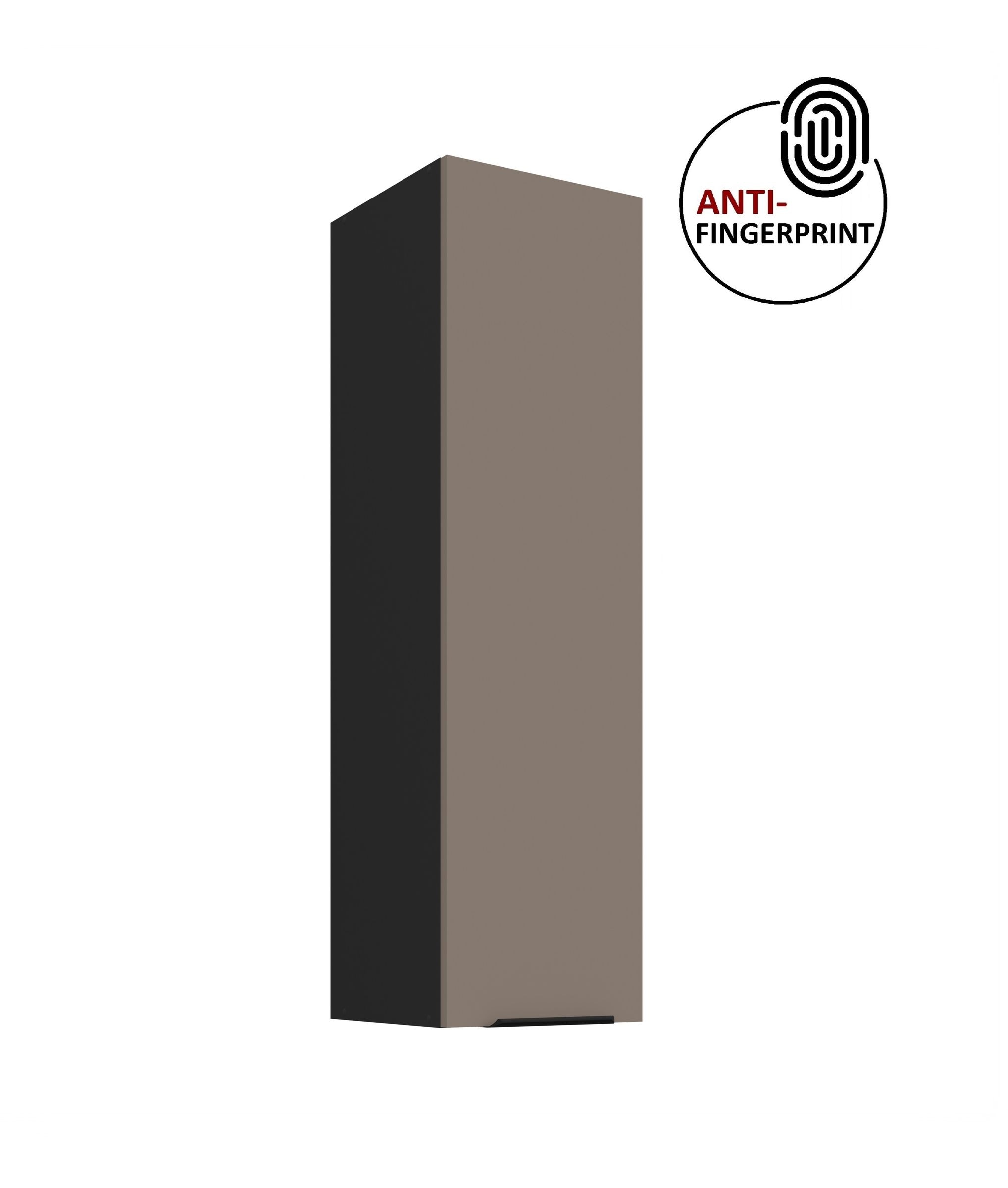 K&uuml;che ARIA H&auml;ngeschrank 30 cm H&ouml;he 90 cm Sandgrau K&uuml;chenzeile Anti Fingerprint 