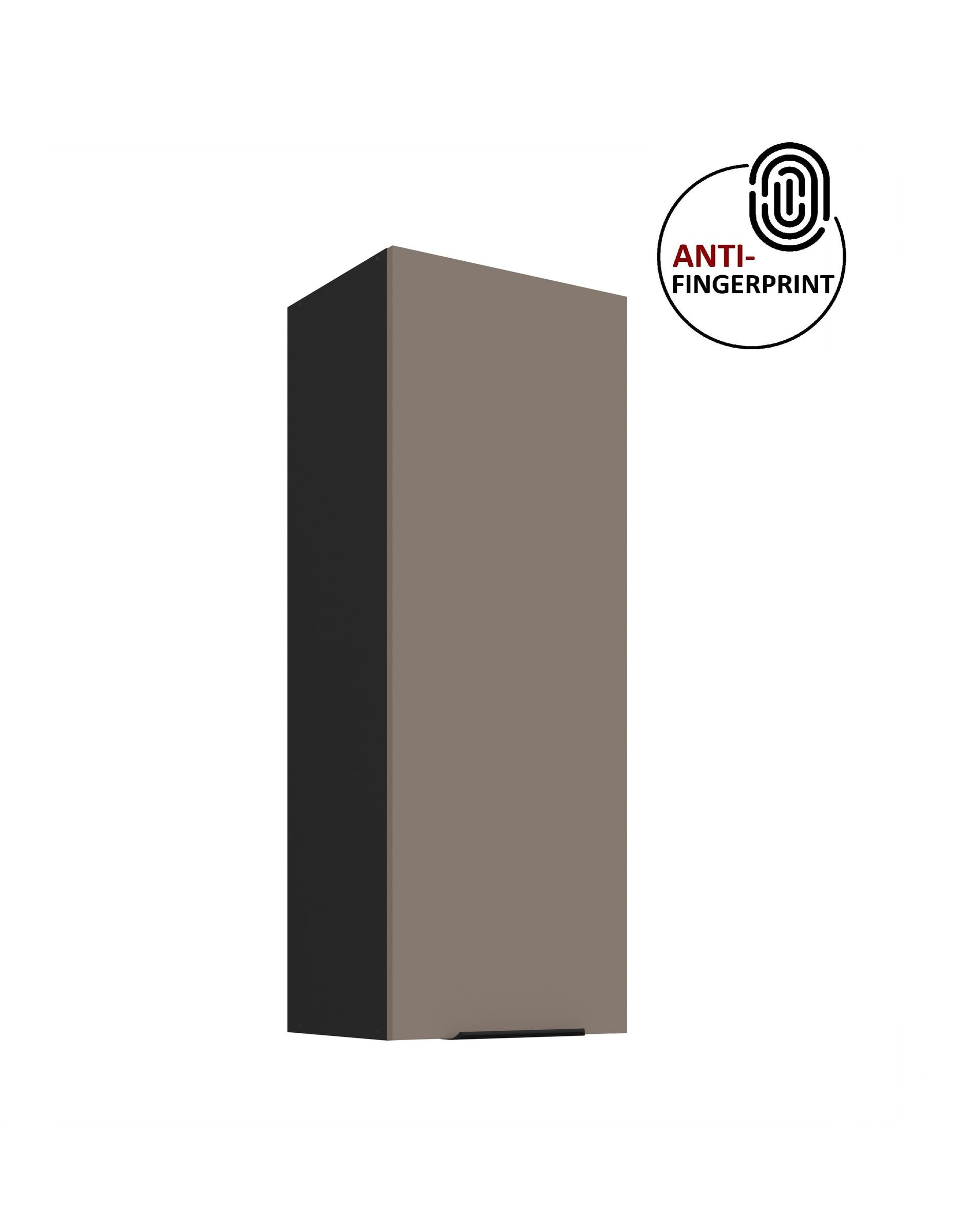 K&uuml;che ARIA H&auml;ngeschrank 40 cm H&ouml;he 90 cm Sandgrau K&uuml;chenzeile Anti Fingerprint 
