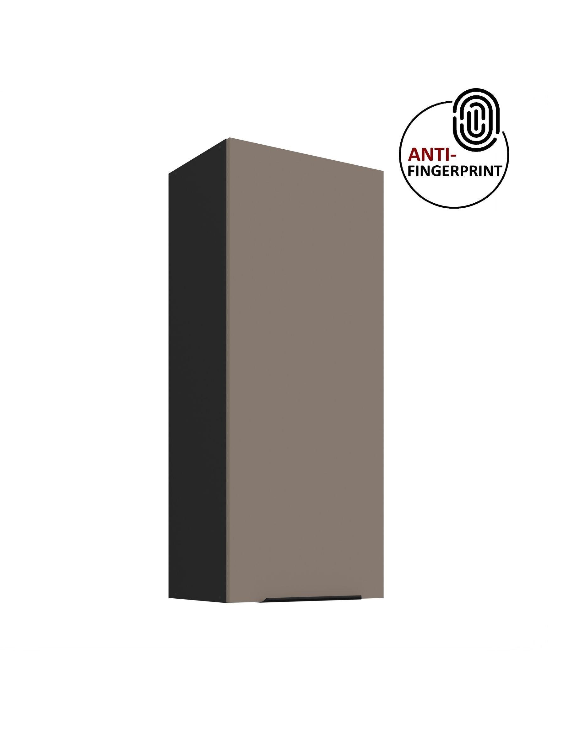 K&uuml;che ARIA H&auml;ngeschrank 45 cm H&ouml;he 90 cm Sandgrau K&uuml;chenzeile Anti Fingerprint 