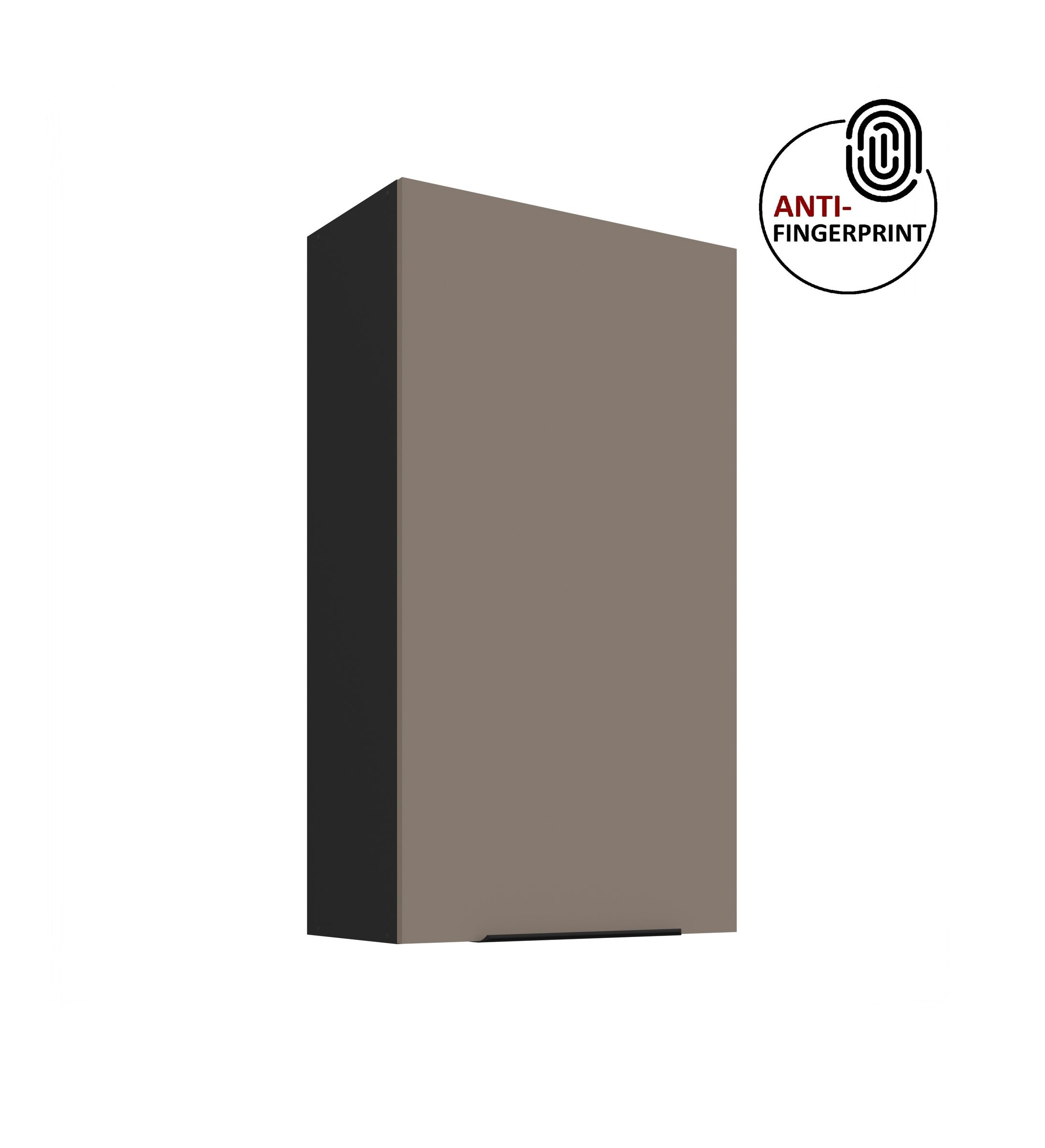 K&uuml;che ARIA H&auml;ngeschrank 60 cm H&ouml;he 90 cm Sandgrau K&uuml;chenzeile Anti Fingerprint 