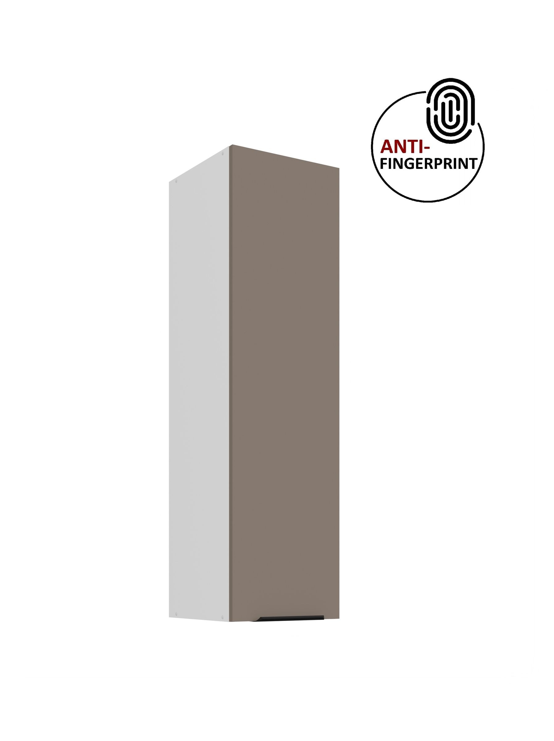 K&uuml;che ARIA H&auml;ngeschrank 30 cm H&ouml;he 90 cm Sandgrau K&uuml;chenzeile Anti Fingerprint 