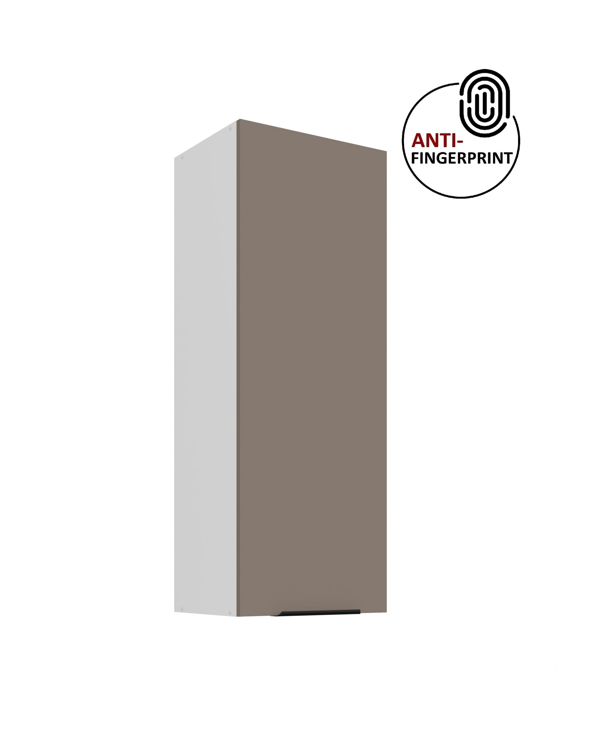 K&uuml;che ARIA H&auml;ngeschrank 40 cm H&ouml;he 90 cm Sandgrau K&uuml;chenzeile Anti Fingerprint 
