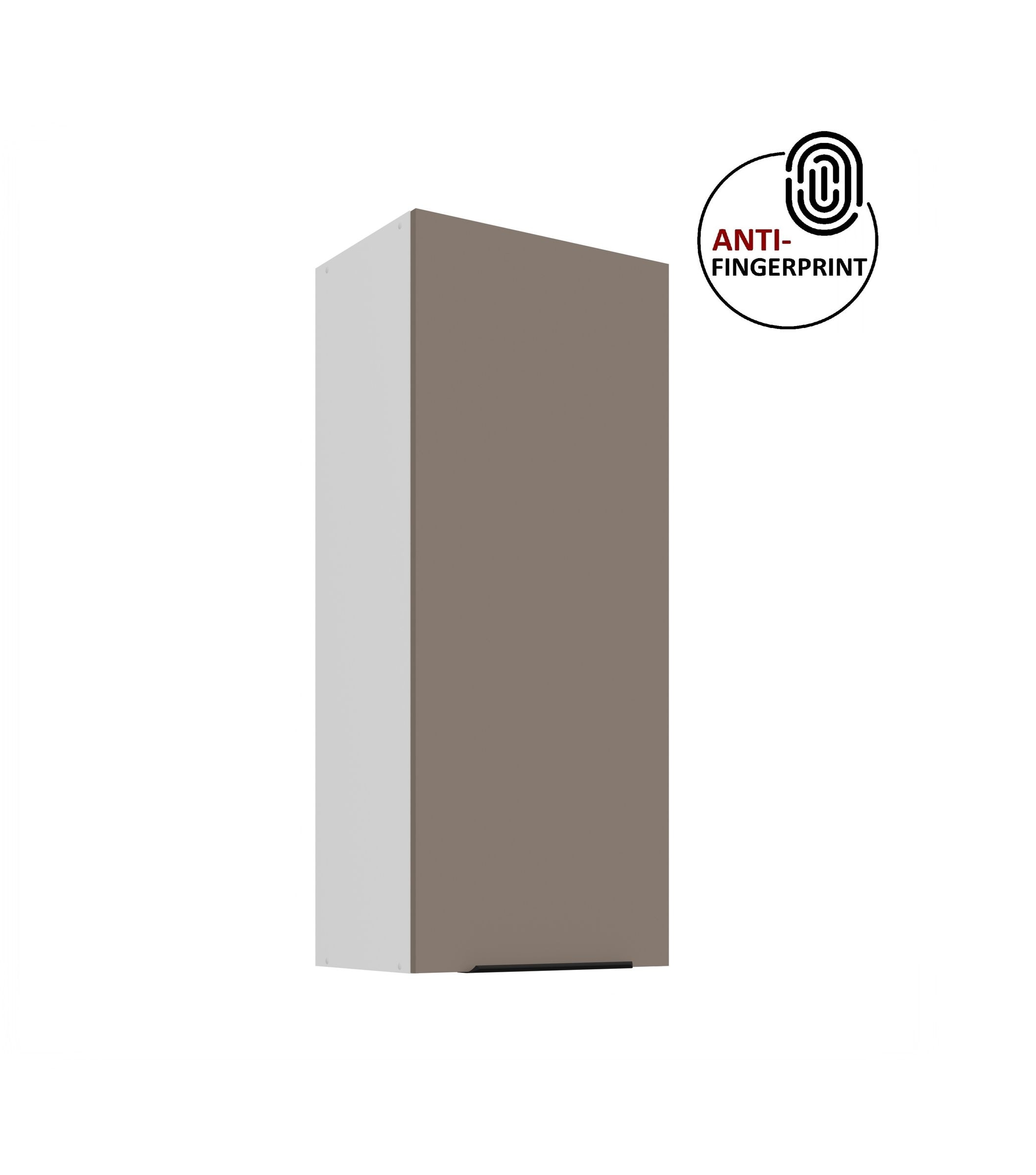 K&uuml;che ARIA H&auml;ngeschrank 45 cm H&ouml;he 90 cm Sandgrau K&uuml;chenzeile Anti Fingerprint 