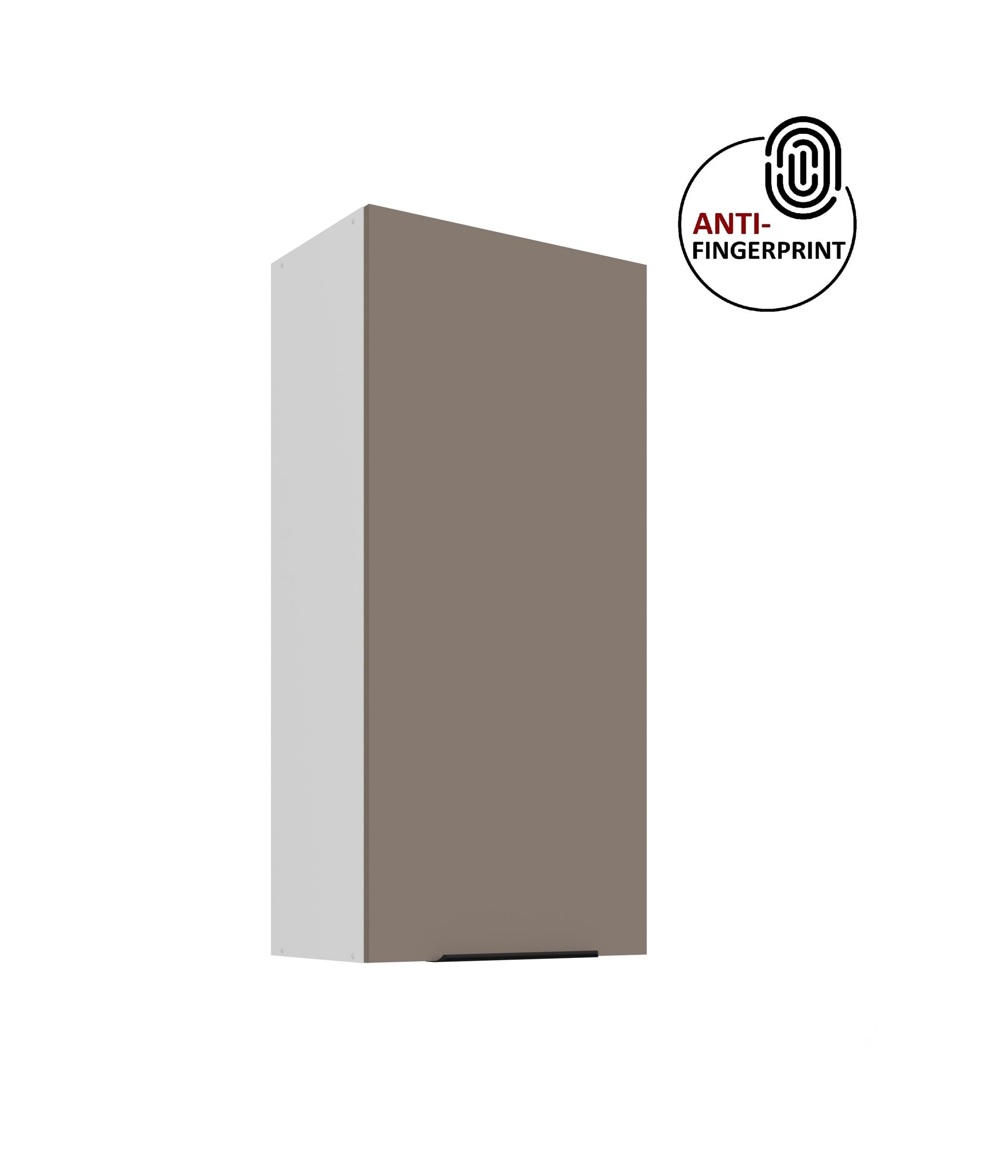 K&uuml;che ARIA H&auml;ngeschrank 50 cm H&ouml;he 90 cm Sandgrau K&uuml;chenzeile Anti Fingerprint 