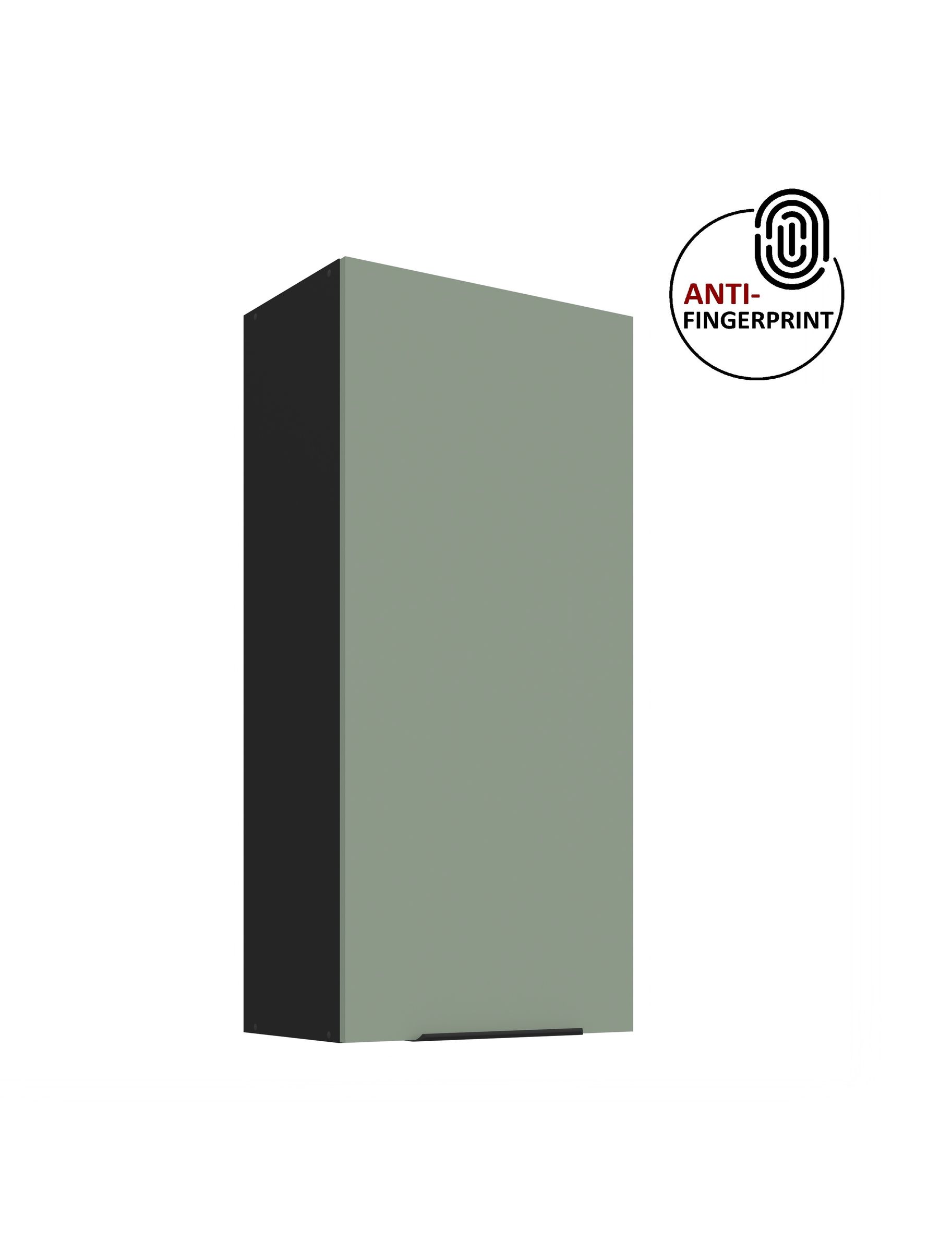 K&uuml;che ARIA H&auml;ngeschrank 50 cm H&ouml;he 90 cm Aquamarin K&uuml;chenzeile Anti Fingerprint 