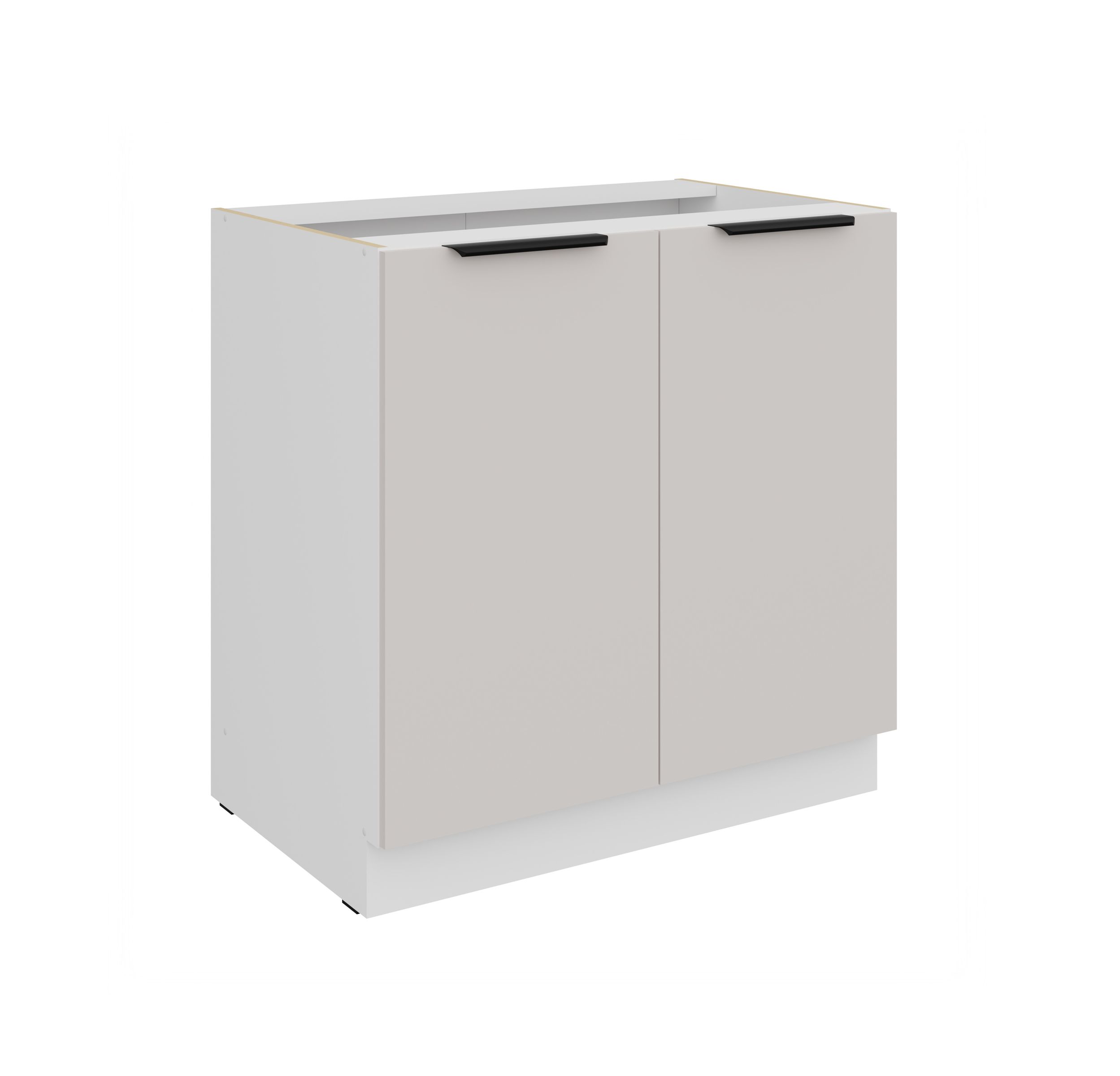 K&uuml;chen Unterschrank 80 cm COMO Kaschmir + Wei&szlig; K&uuml;che K&uuml;chenzeile K&uuml;chenblock 