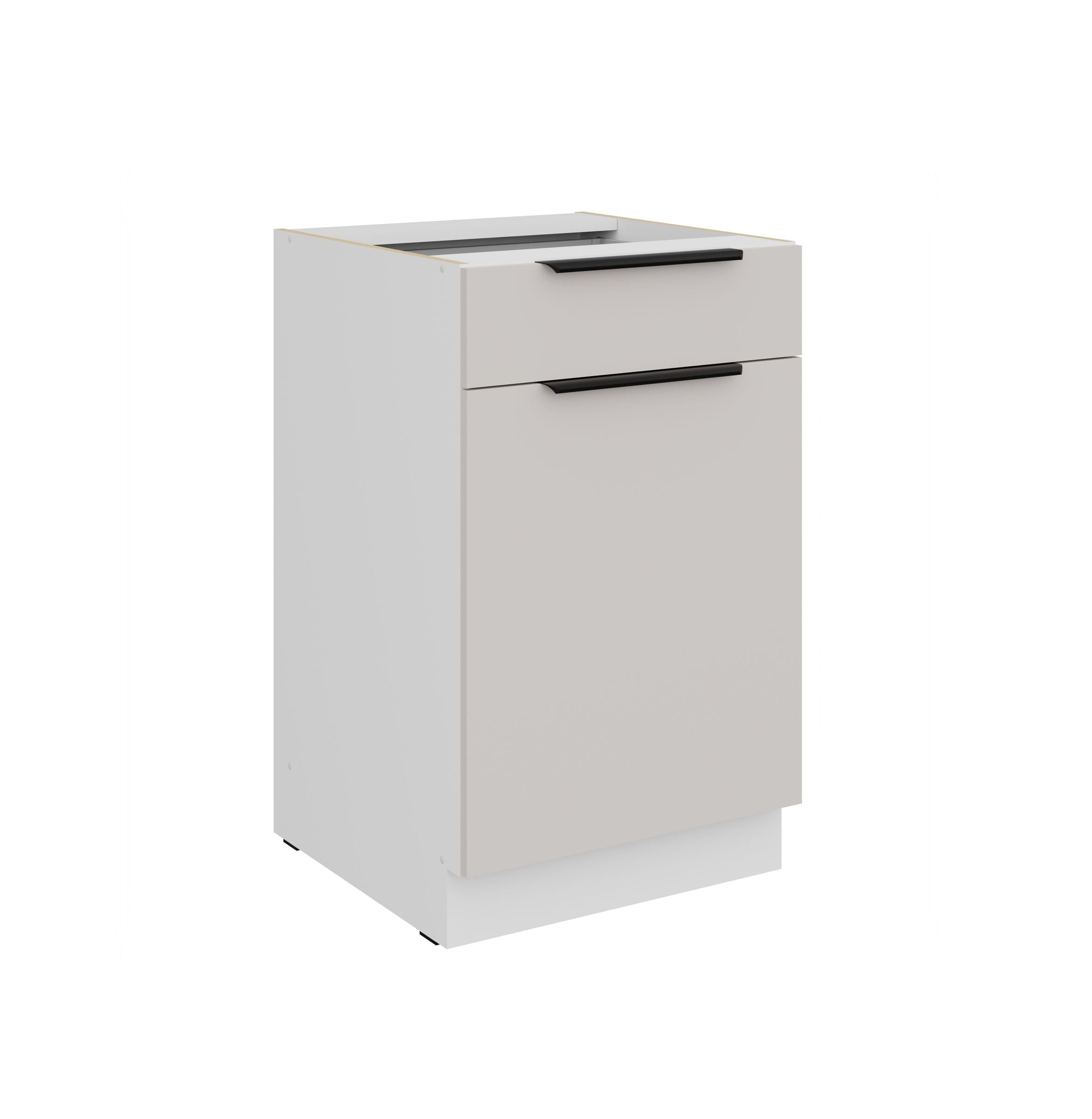K&uuml;chen Unterschrank 50 cm COMO Kaschmir Vollauszug Soft-Close K&uuml;che K&uuml;chenzeile 
