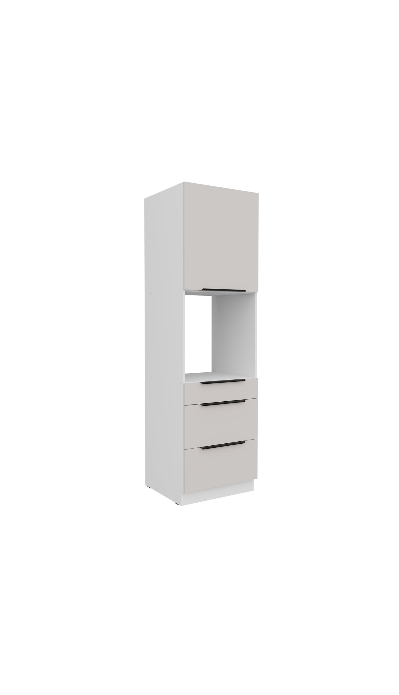 K&uuml;chen Hochschrank 60 cm COMO Kaschmir + Wei&szlig; K&uuml;chenzeile K&uuml;chenblock K&uuml;che 
