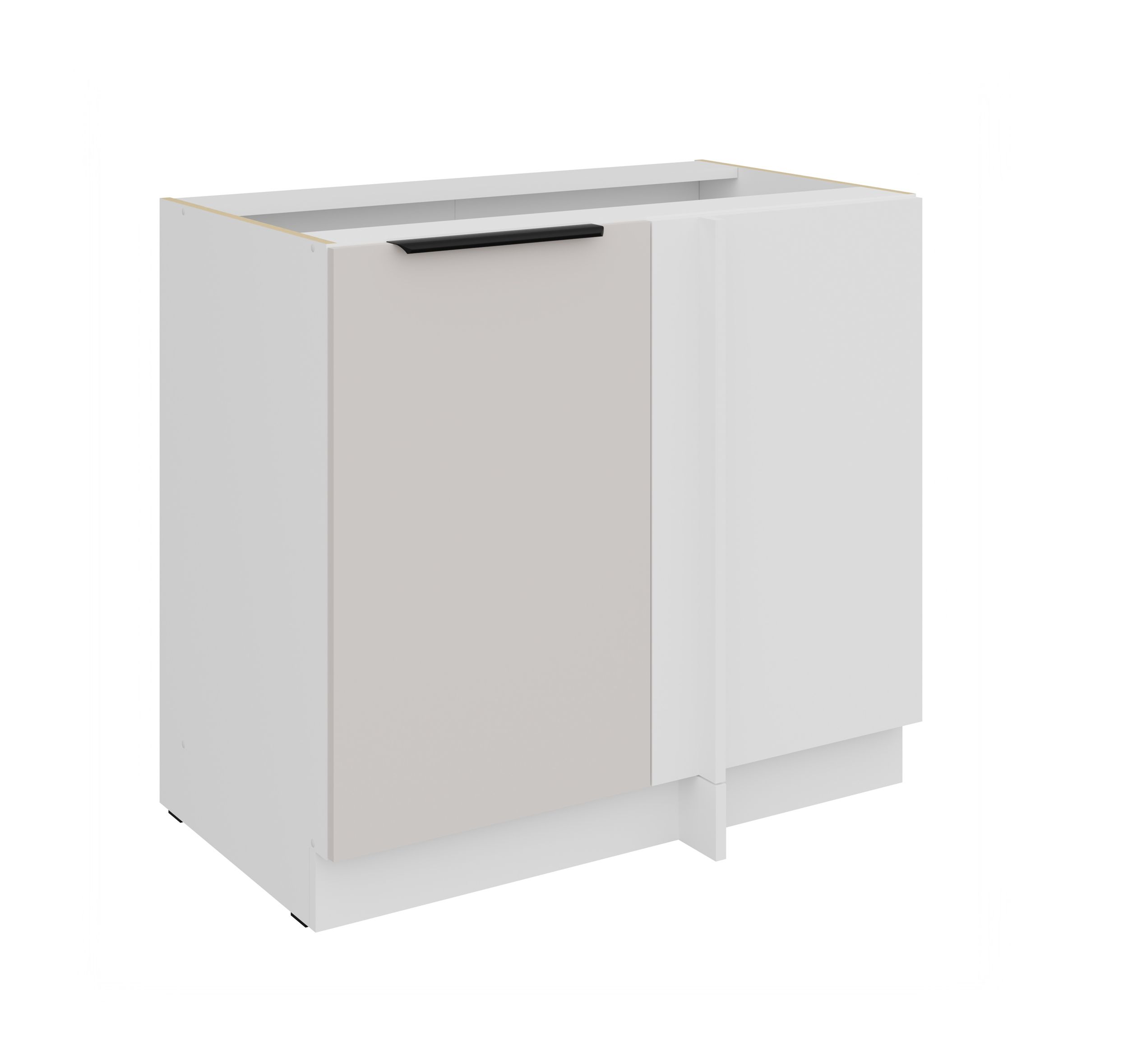 K&uuml;chen Eckunterschrank 105 cm COMO Kaschmir + Wei&szlig; K&uuml;che K&uuml;chenzeile K&uuml;chenblock 