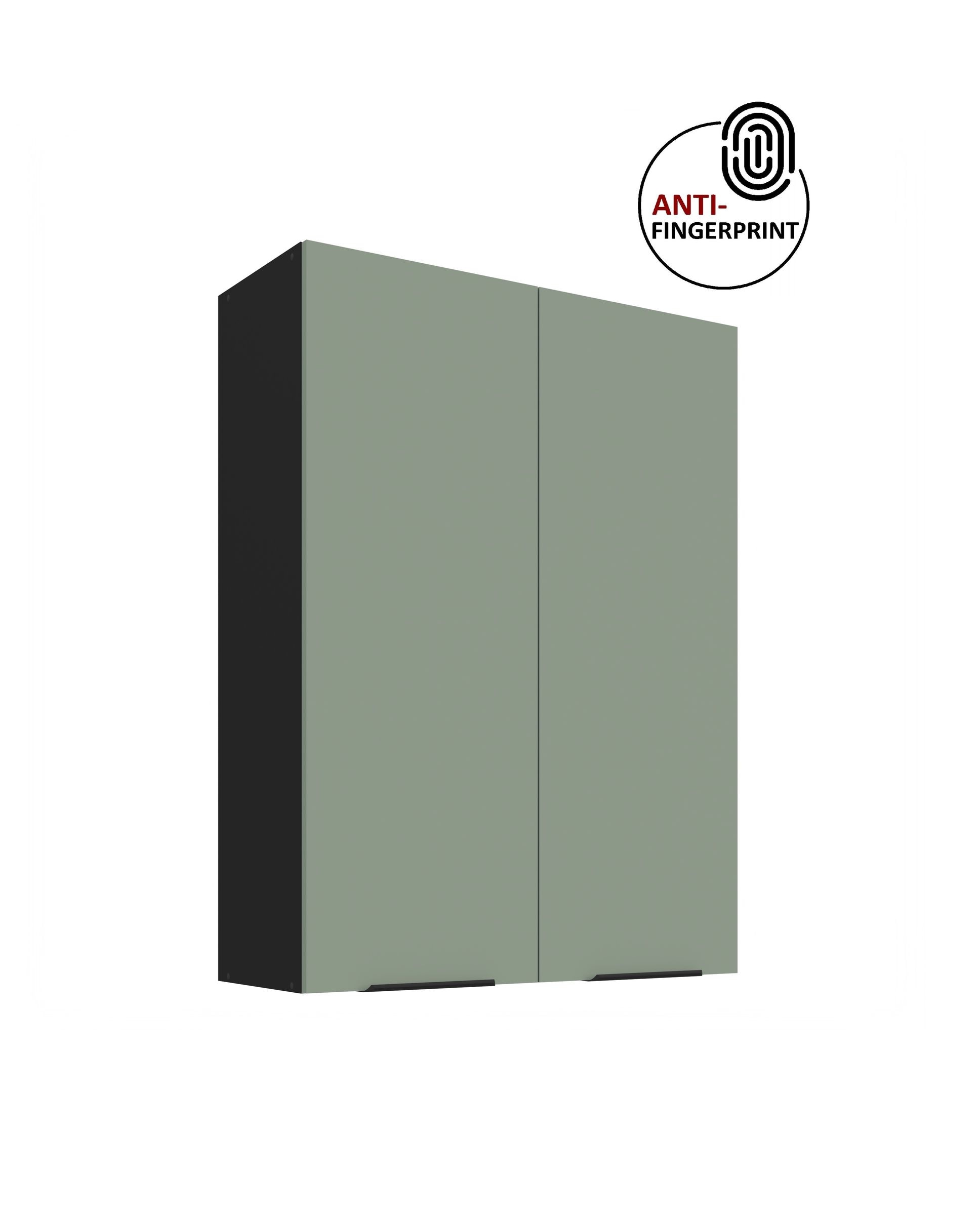 K&uuml;che ARIA H&auml;ngeschrank 80 cm H&ouml;he 90 cm Aquamarin K&uuml;chenzeile Anti Fingerprint 