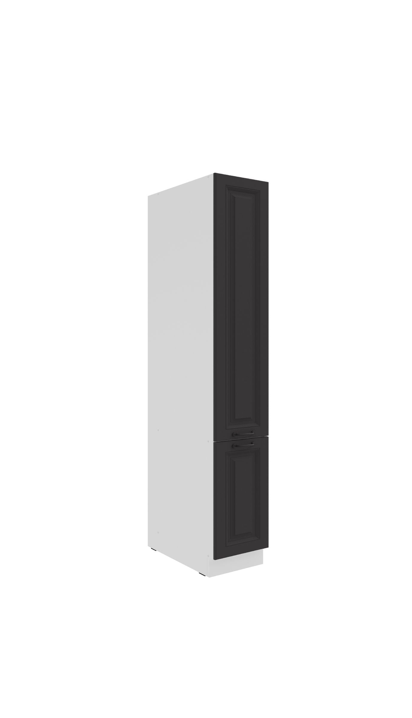K&uuml;chen Apothekerschrank 30 cm Stilo Grau + Wei&szlig; K&uuml;chenzeile K&uuml;chenblock 