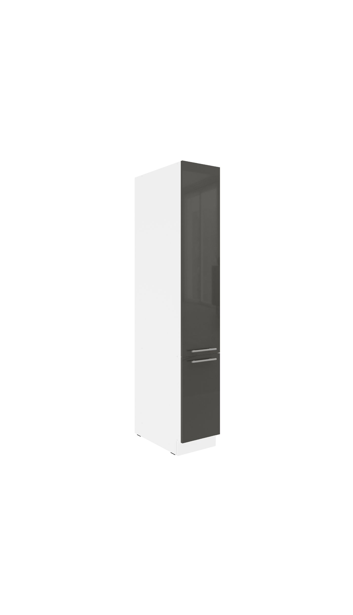K&uuml;chen Apothekerschrank 30 cm LARA Grau hochglanz K&uuml;chenzeile K&uuml;chenblock 