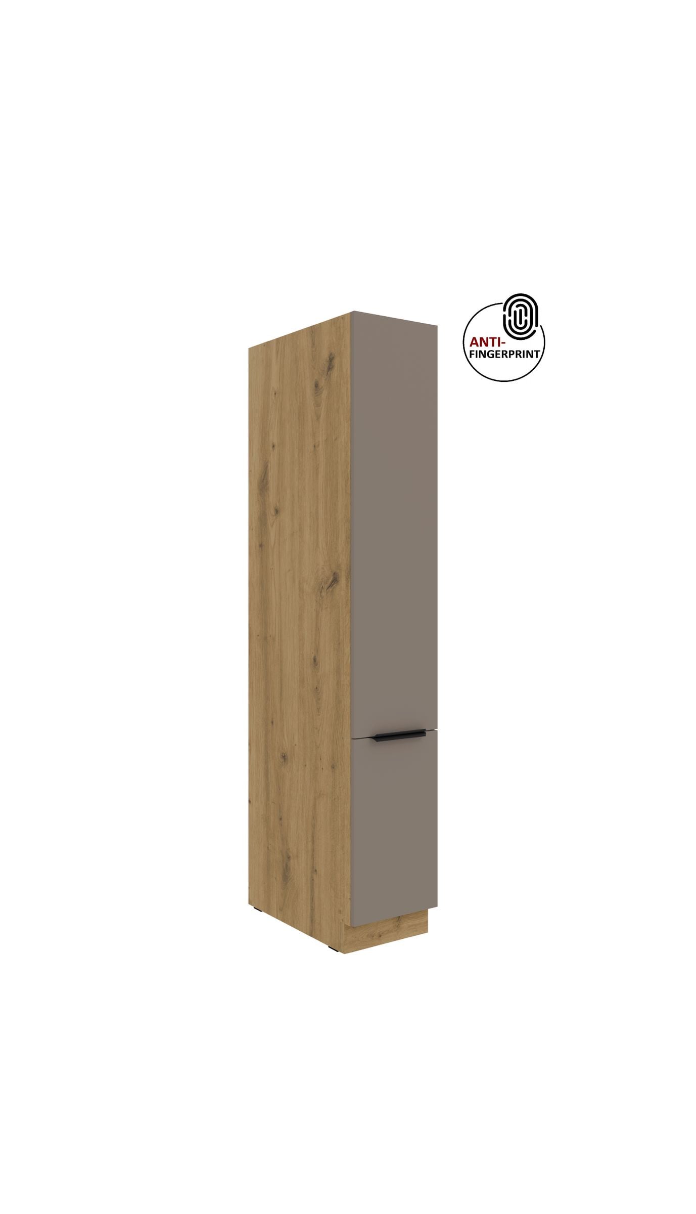 K&uuml;chen Apothekerschrank 30 cm ARIA Sandgrau Anti Fingerprint K&uuml;chenzeile K&uuml;chenblock 