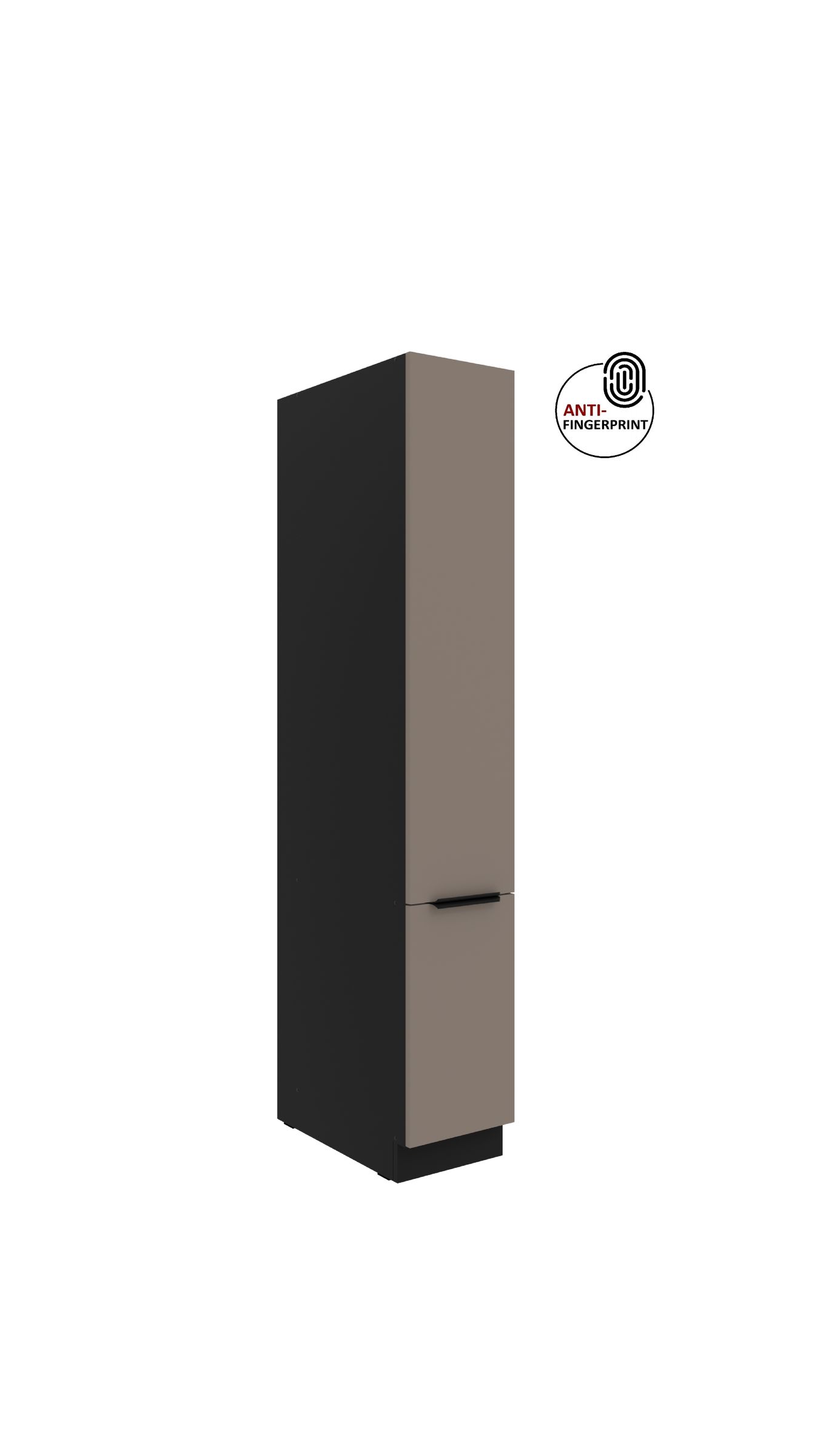 K&uuml;chen Apothekerschrank 30 cm ARIA Sandgrau Anti Fingerprint K&uuml;chenzeile K&uuml;chenblock 