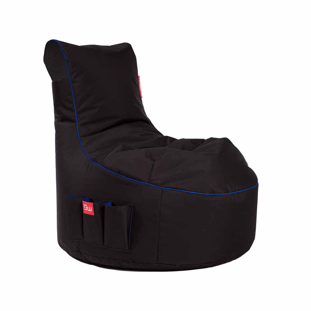 Gaming Sitzsack Classic - Fabric Arctic Blizzard (Schwarz/Blau) 