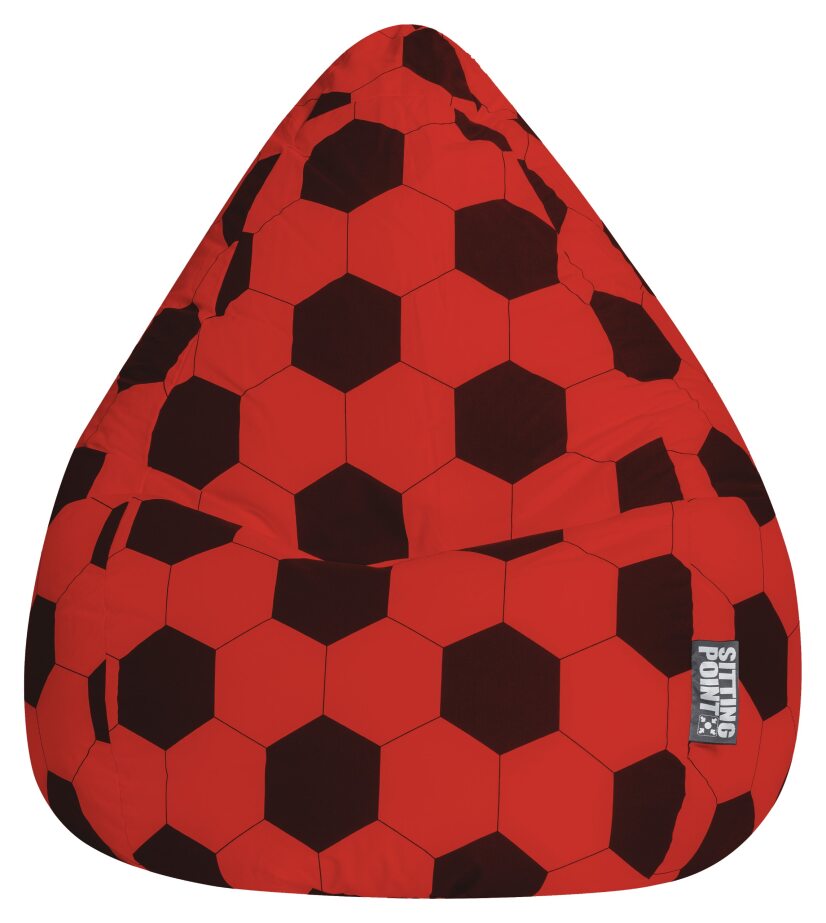 BeanBag FANKURVE XL rot-schwarz 