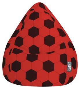 BeanBag FANKURVE XL rot-schwarz 