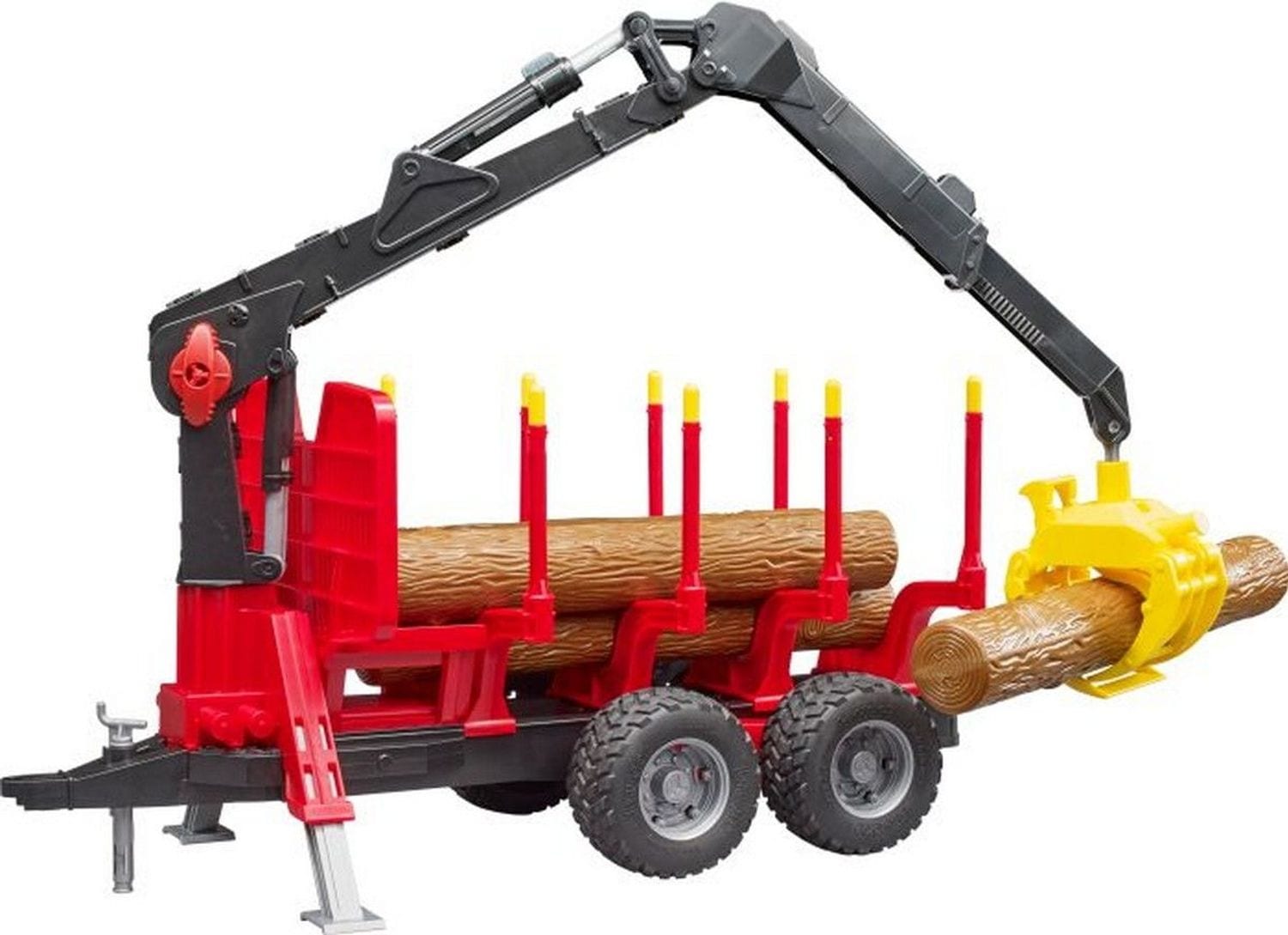 Bruder Bruder 02252 R&uuml;ckeanh&auml;nger mit Ladekran plus Zubeh&ouml;r 