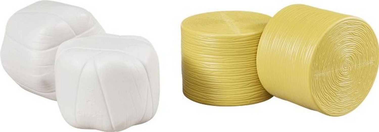 Bruder bruder 02345 Zubeh&ouml;r: 4 Rundballen (je 2 wei&szlig;/strohgelb) 