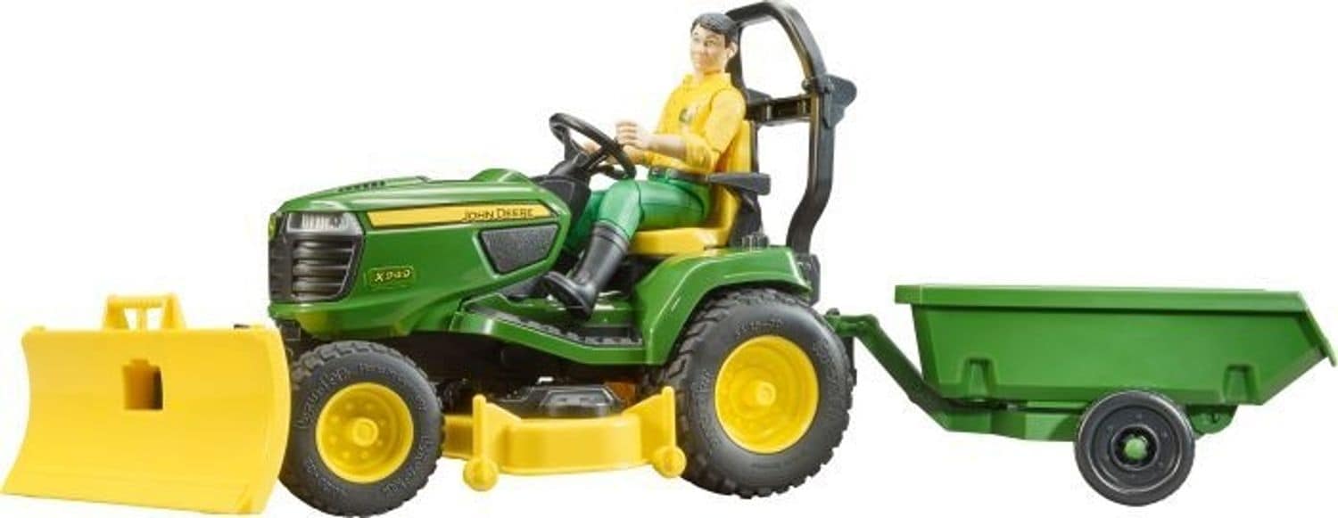 Bruder bruder 62104 bworld John Deere Aufsitzrasenm&auml;her, Anh&auml;nger + G&auml;rtner 