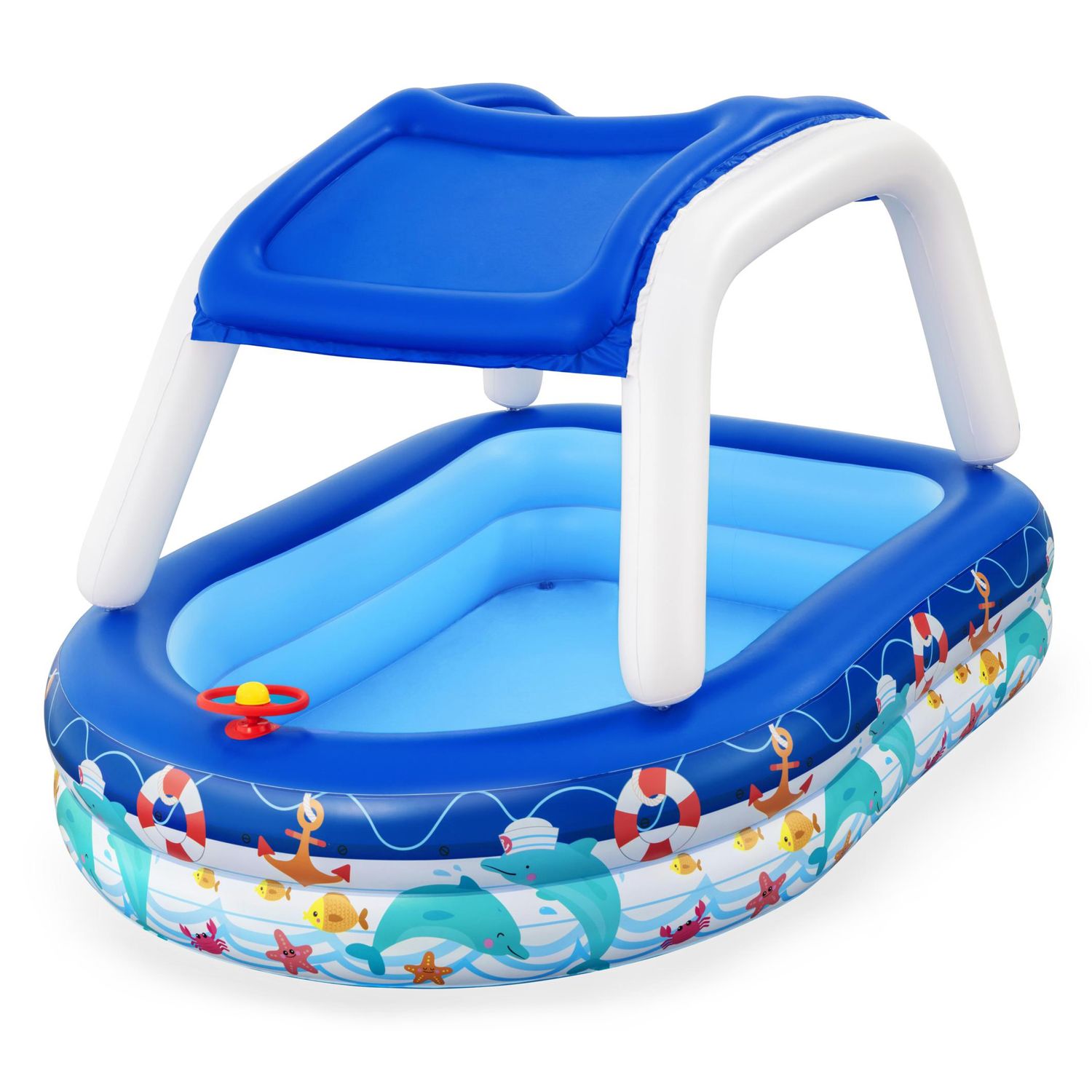 Bestway Family Pool mit Sonnenschutzdach Sea Captain&trade; 
