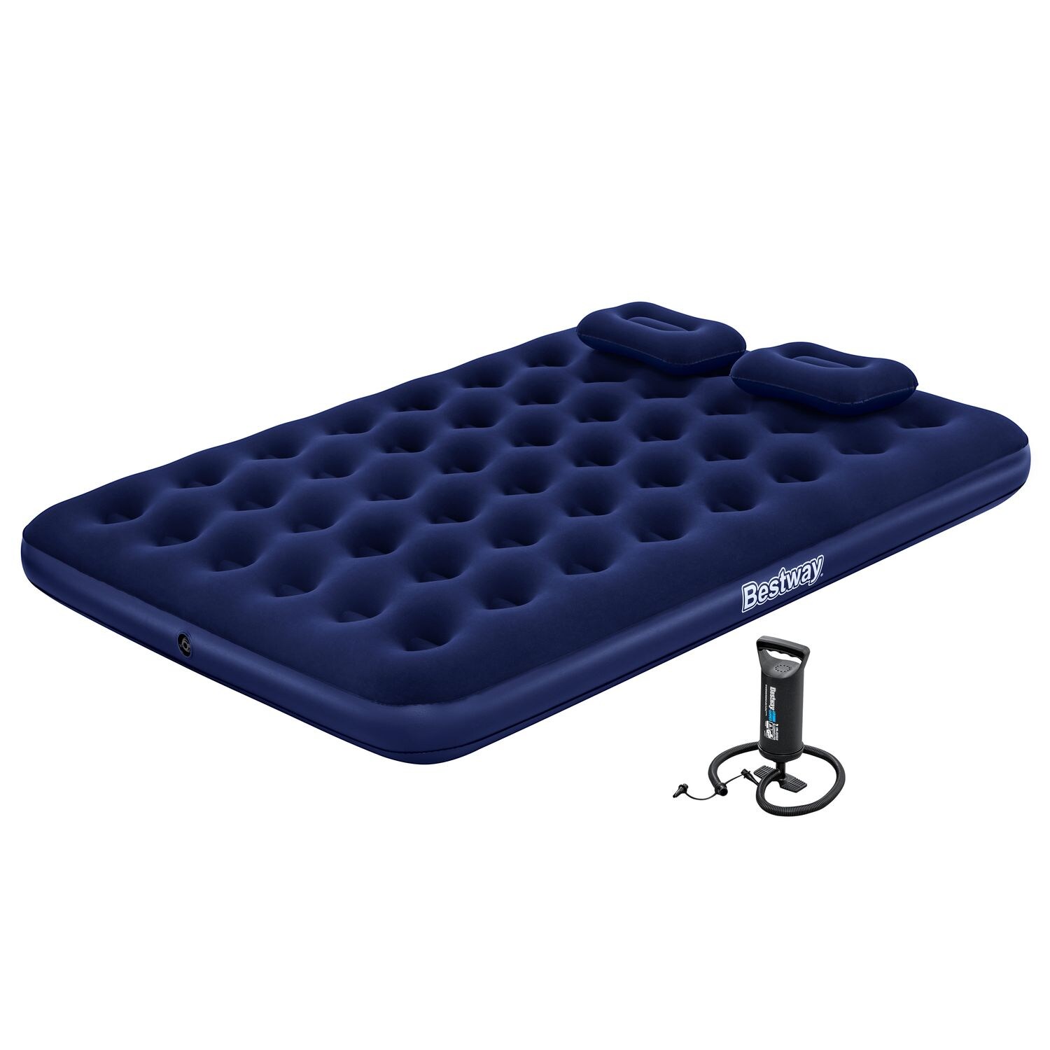 Doppelluftbett mit externer Handpumpe