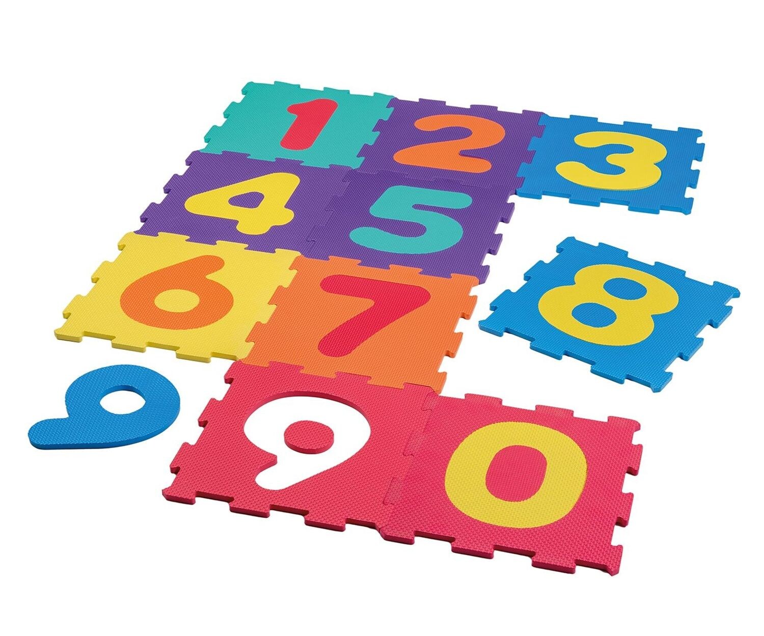 Happy People Bunte EVA-Zahlenpuzzlematte 10-teilig (Zahlen: 0-9)