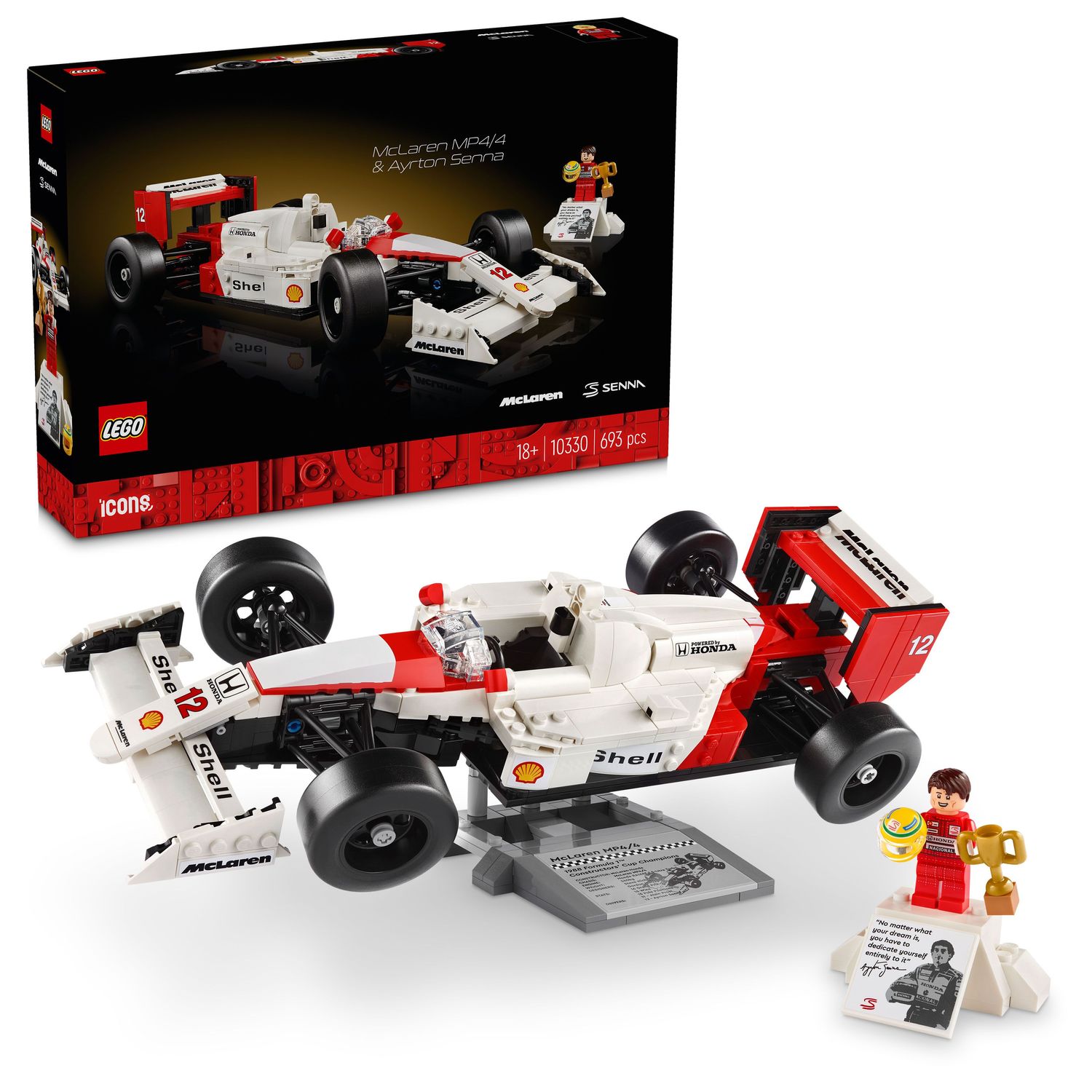 LEGO&reg; Icons McLaren MP4/4 & Ayrton Senna 