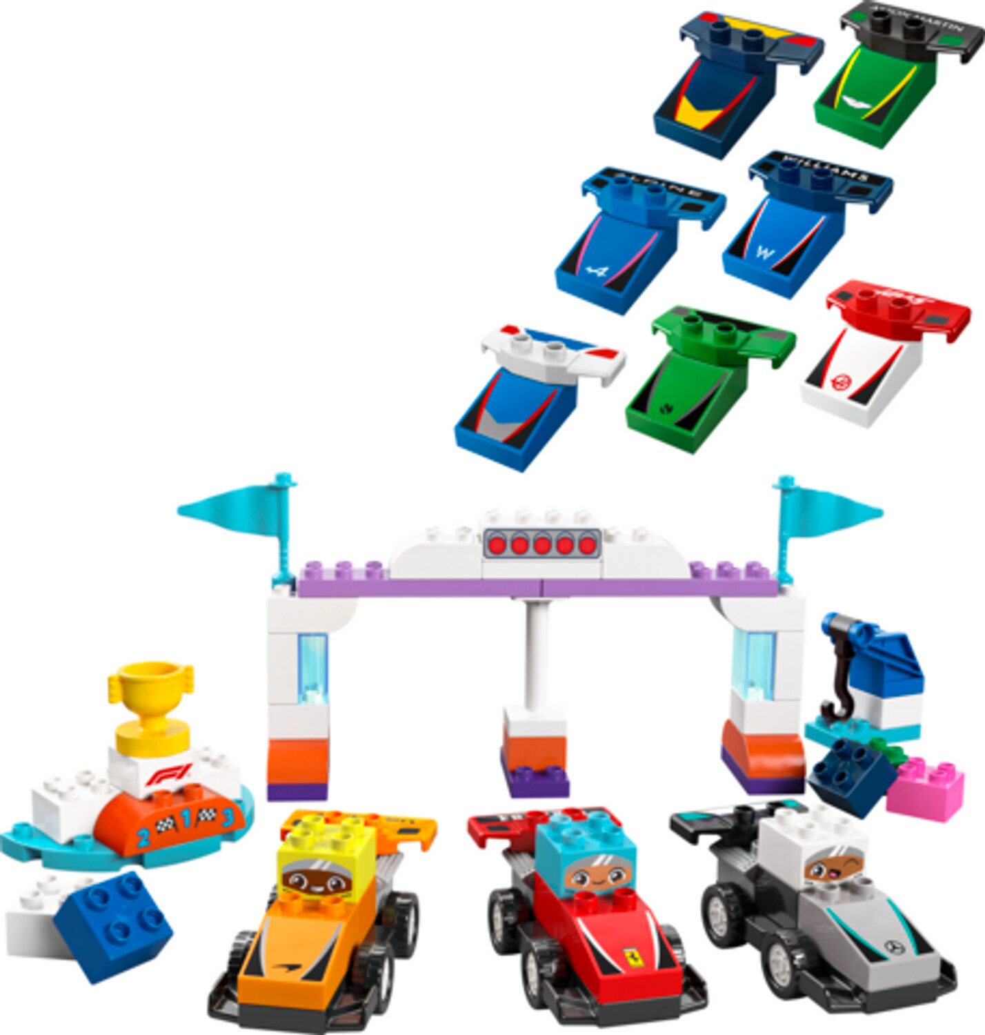 LEGO F1 Team Rennautos mit Rennfahrern