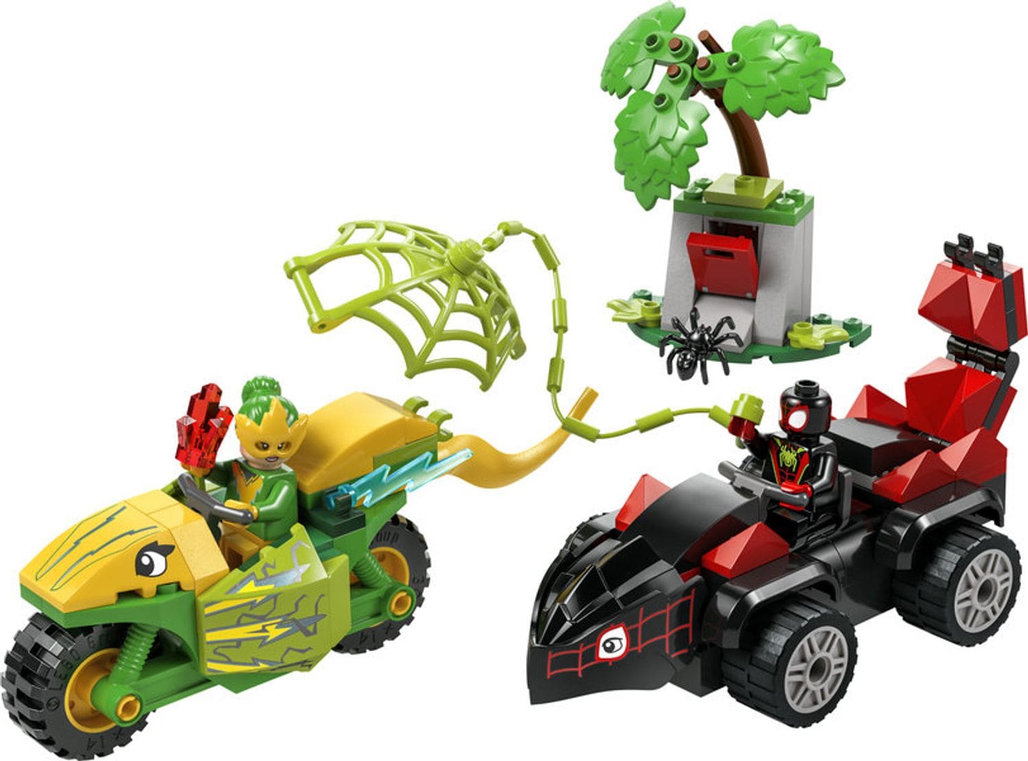 LEGO&reg; Marvel Actionspa&szlig; mit Spin und Electro in ihren Dino-Flitzern 