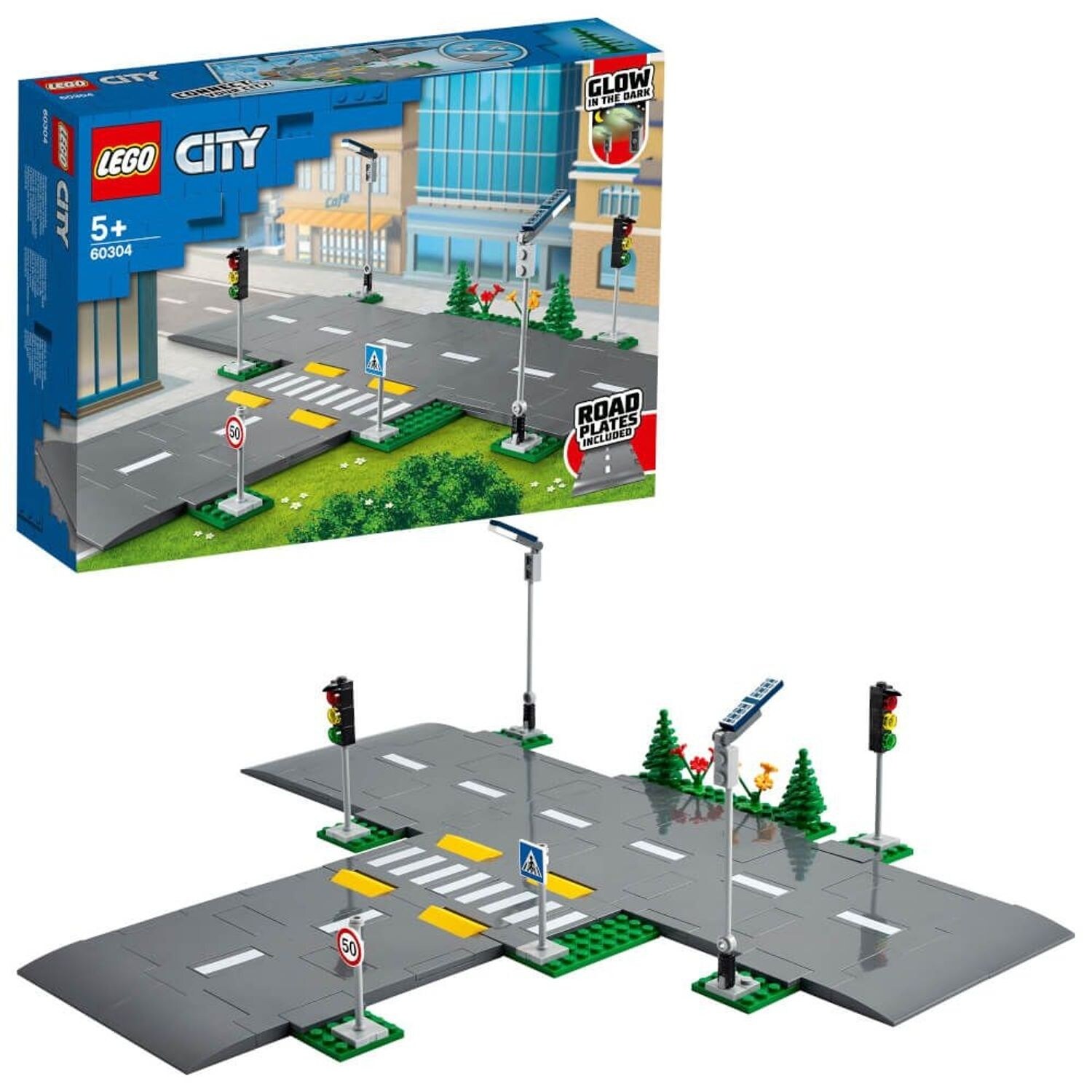 LEGO® Straßenkreuzung mit Ampeln
