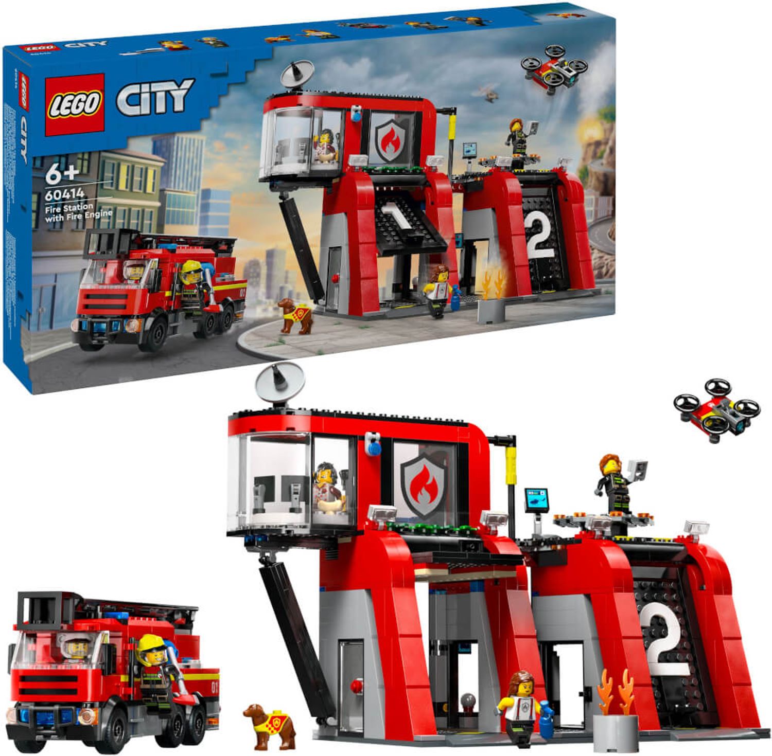 LEGO&reg; City Feuerwehrstation mit Drehleiterfahrzeug 