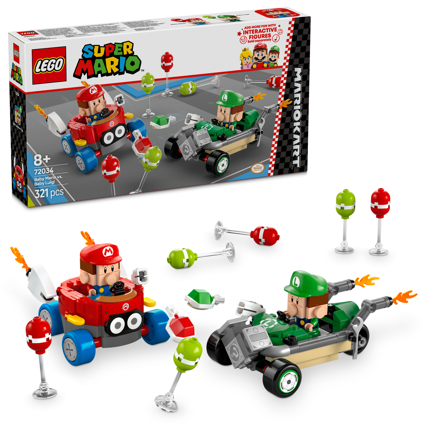 LEGO Super Mario Mario Kart - Baby Mario vs. Baby Luigi