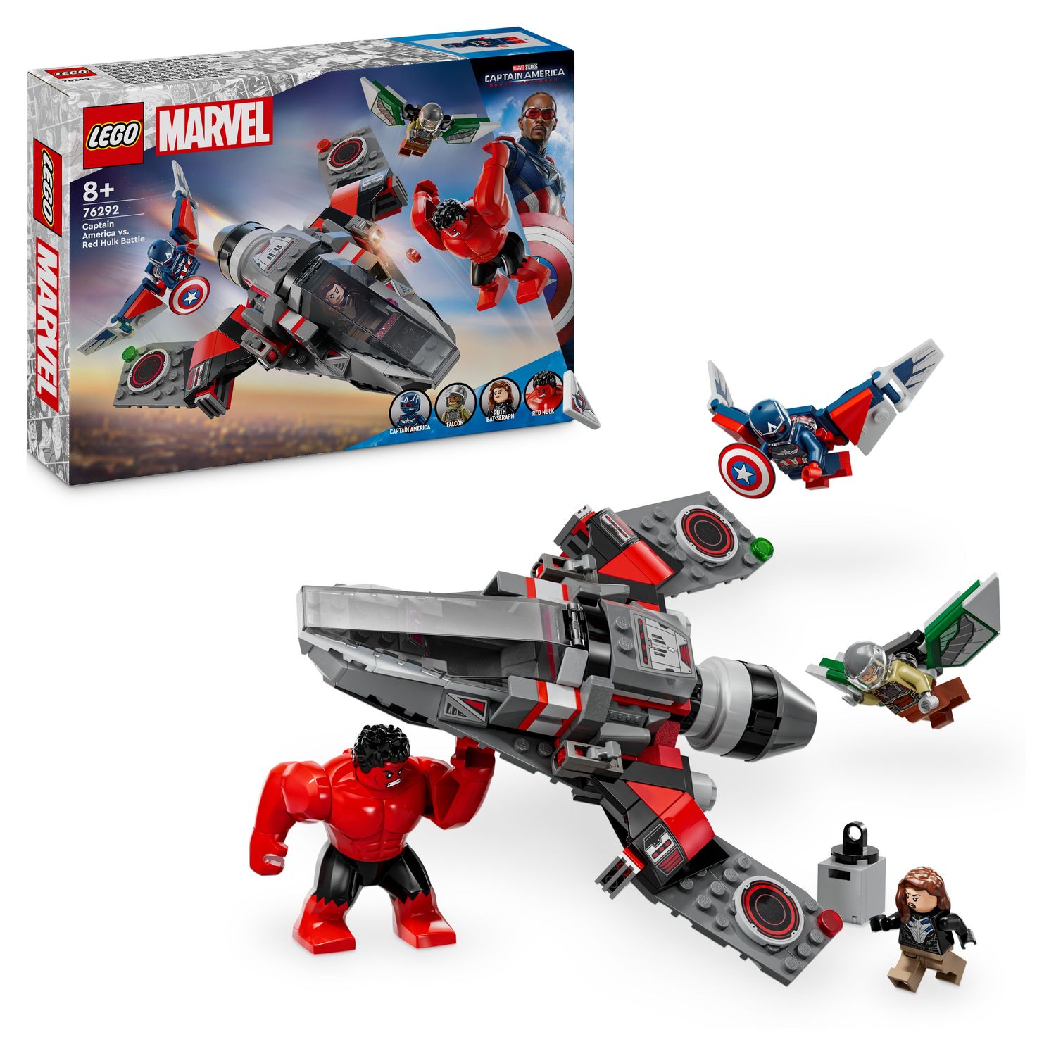 LEGO&reg; Marvel Showdown zwischen Captain America und Red Hulk 